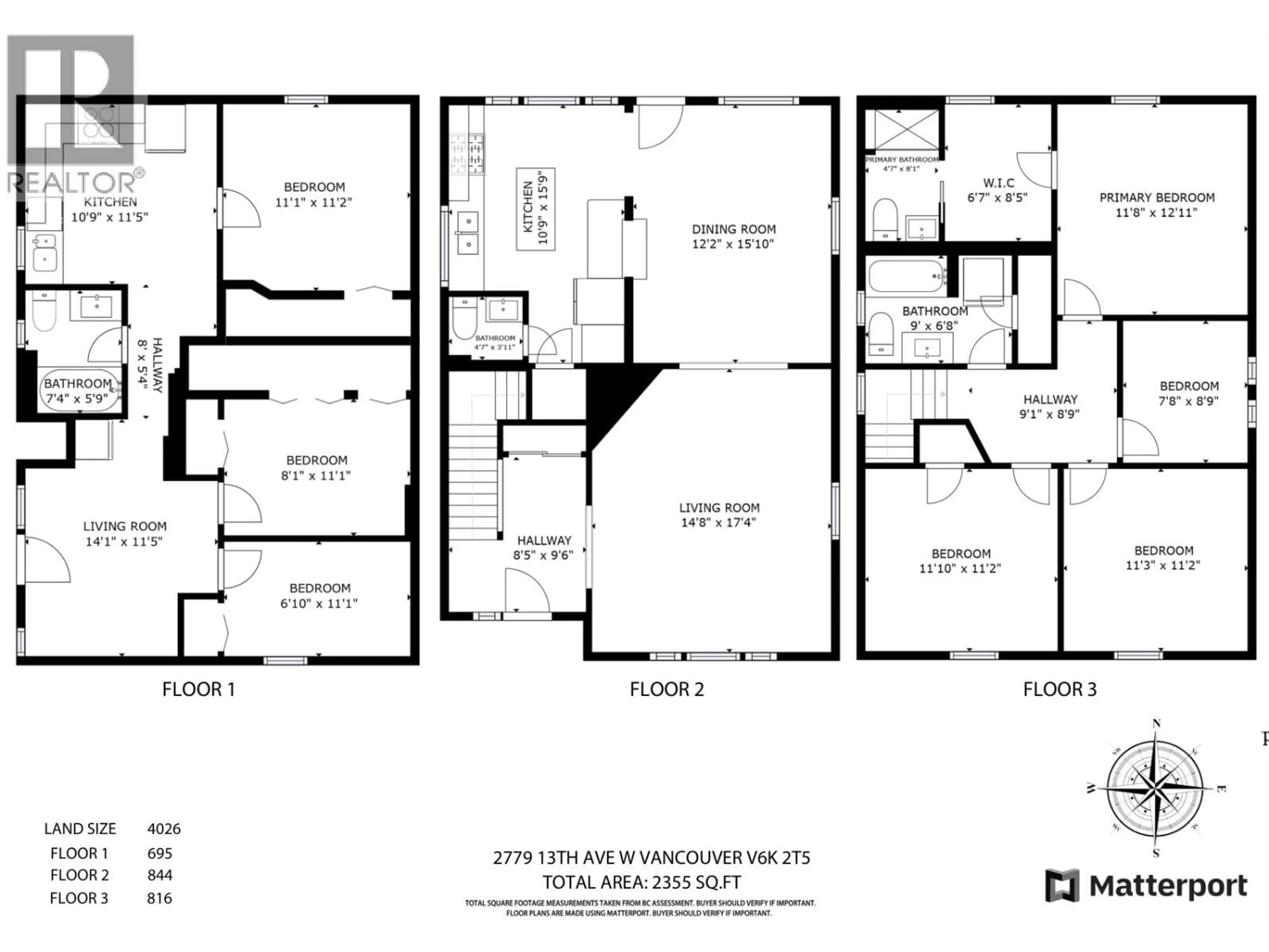 Floor plan for 2779 13TH AVENUE, Vancouver British Columbia V6K2T5