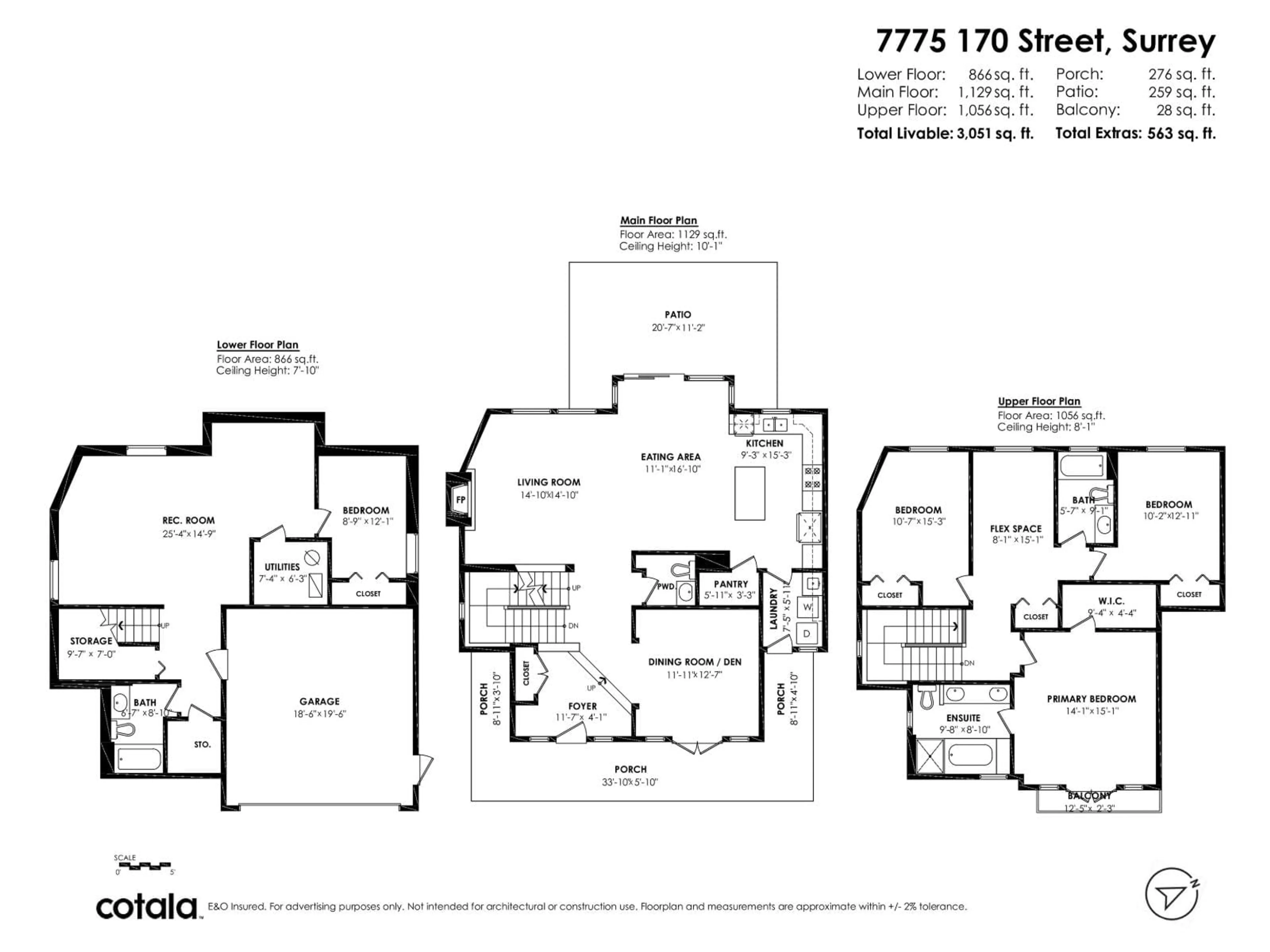 Floor plan for 7775 170 STREET, Surrey British Columbia V4N6L3