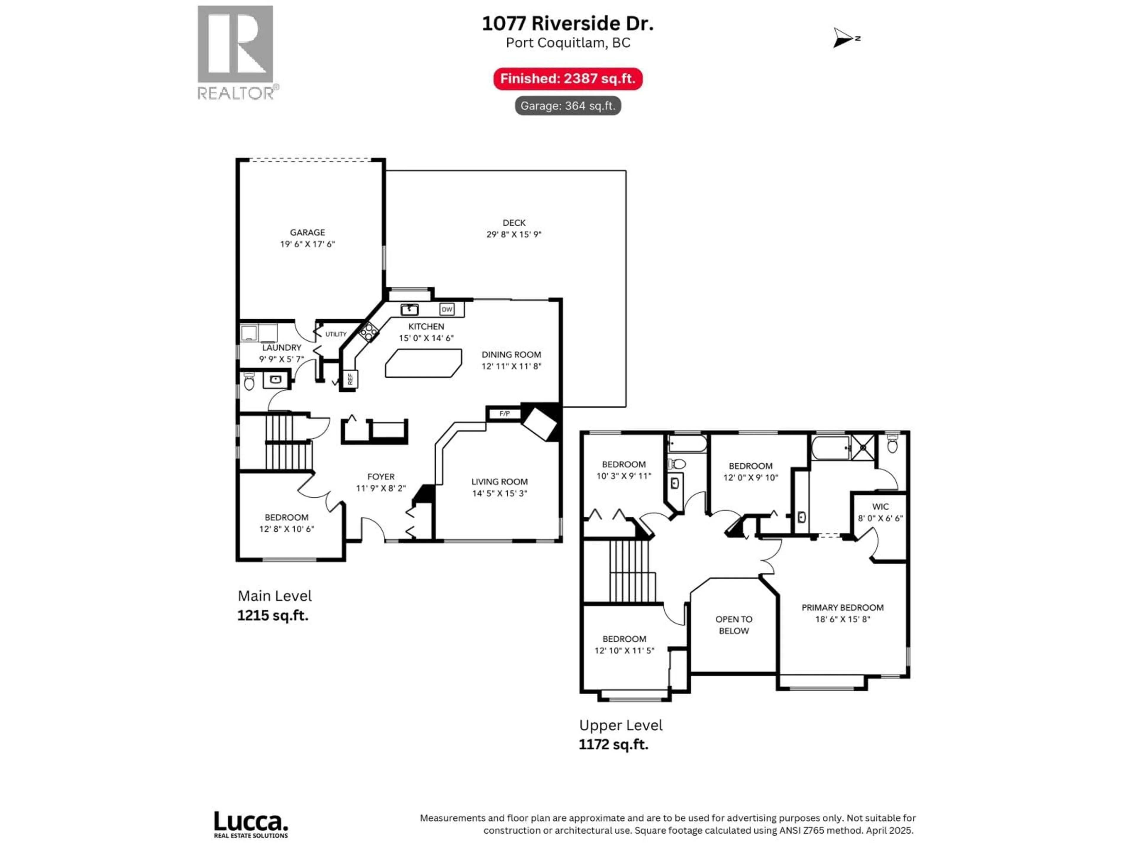 Floor plan for 1077 RIVERSIDE DRIVE, Port Coquitlam British Columbia V3B8A7