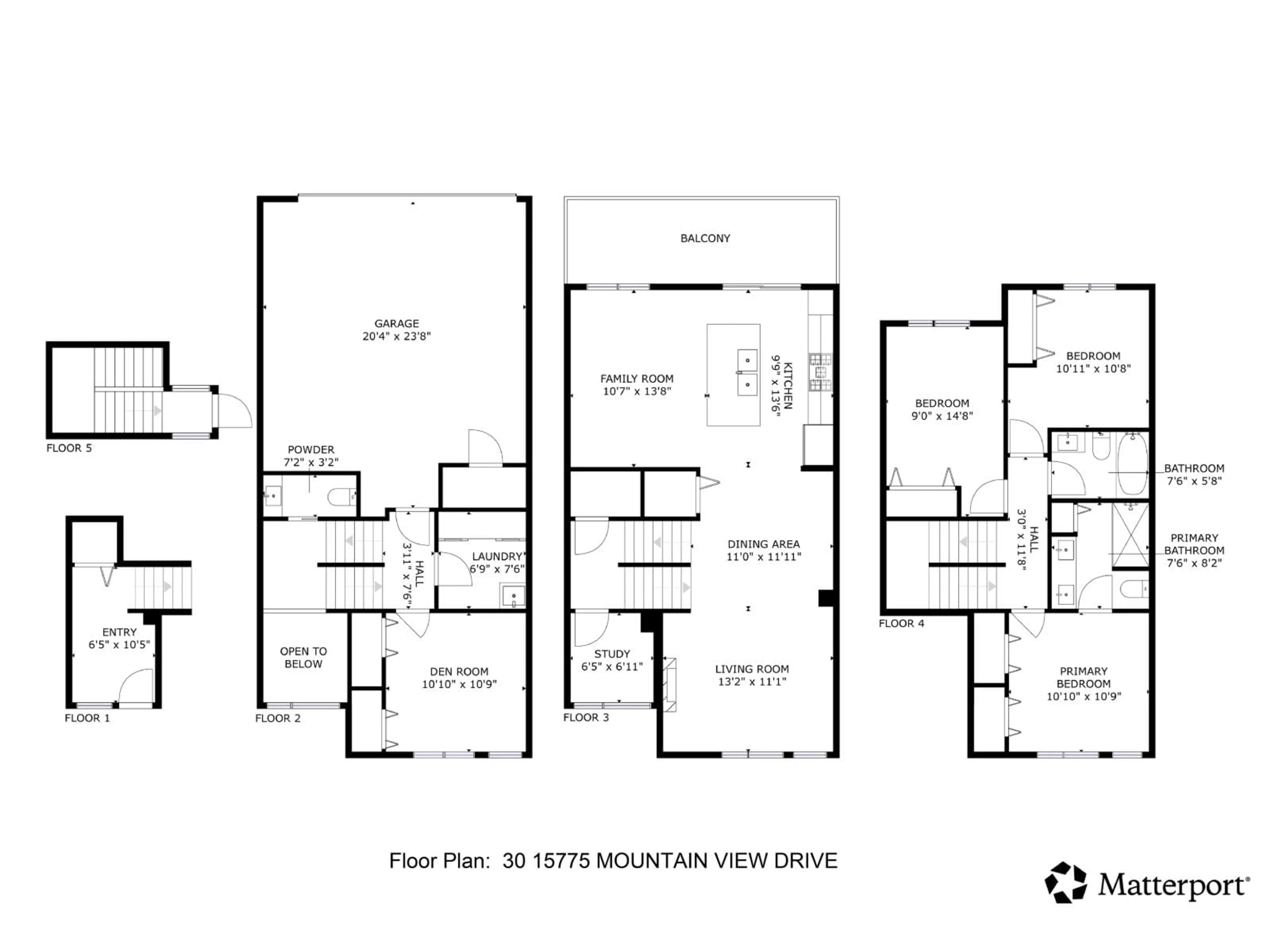 Floor plan for 30 - 15775 MOUNTAIN VIEW DRIVE, Surrey British Columbia V3Z0W7