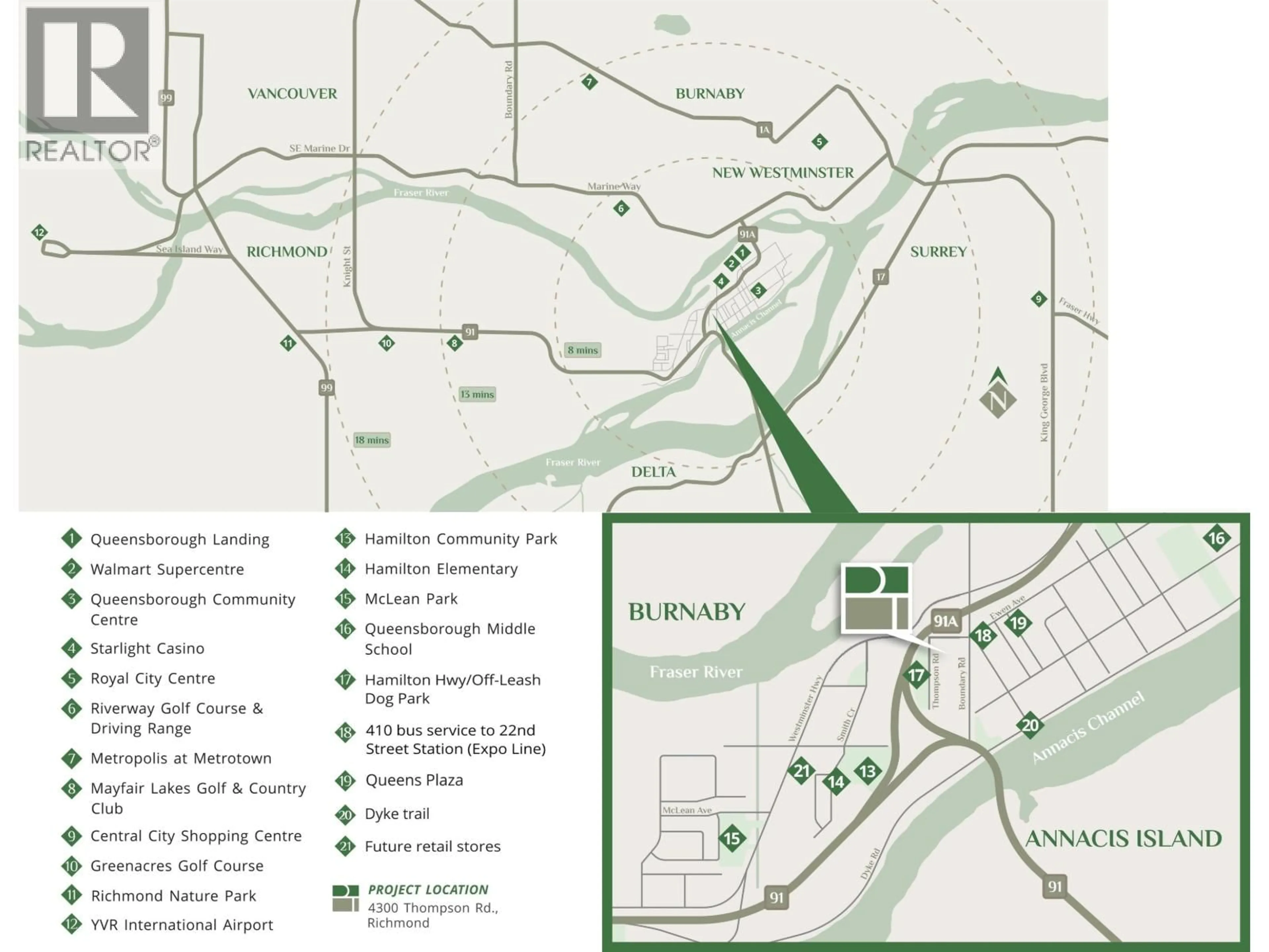 Picture of a map for 16 - 4337 BOUNDARY ROAD, Richmond British Columbia V4C2S1
