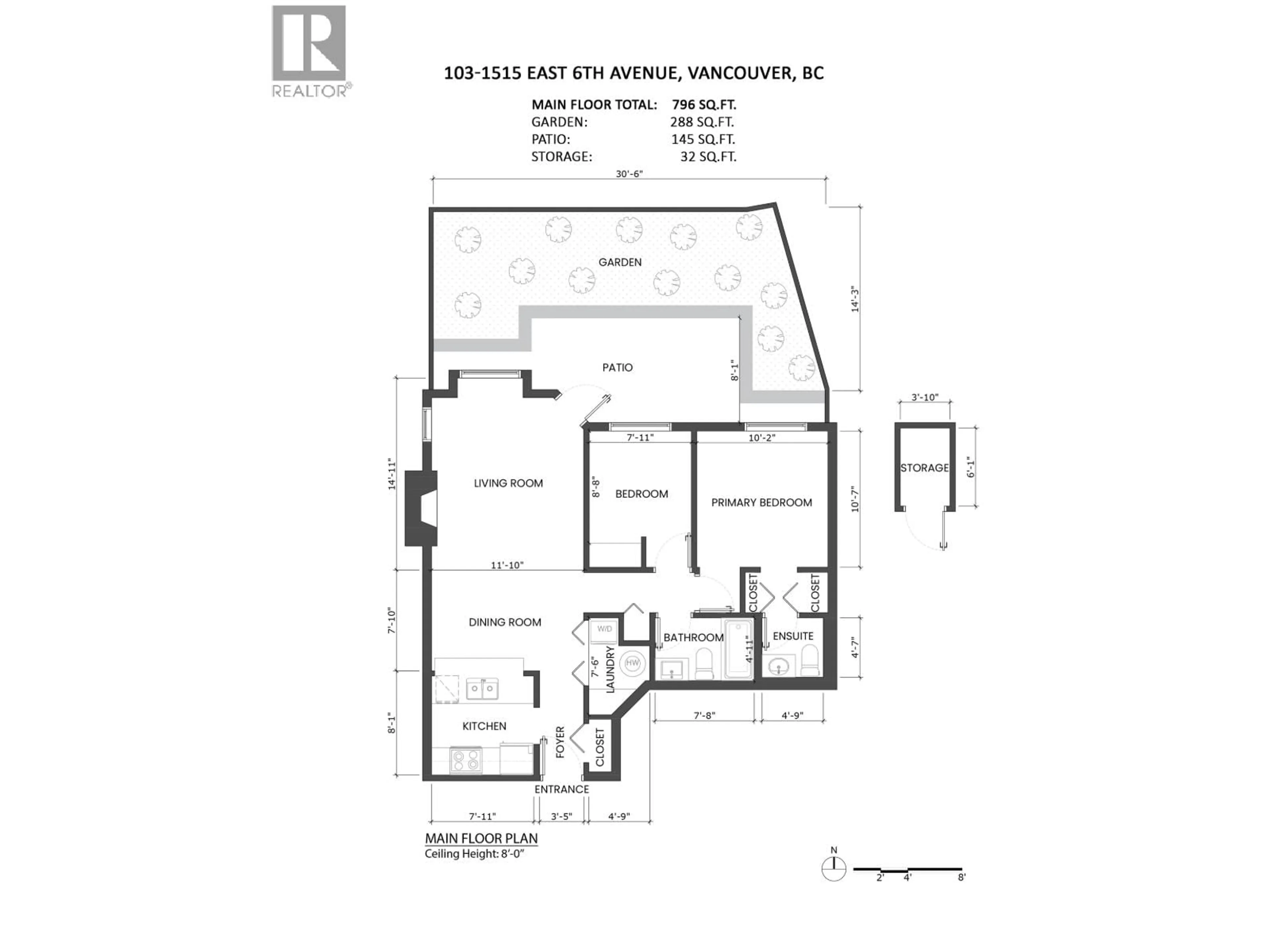 Floor plan for 103 - 1515 6TH AVENUE, Vancouver British Columbia V5N1P2