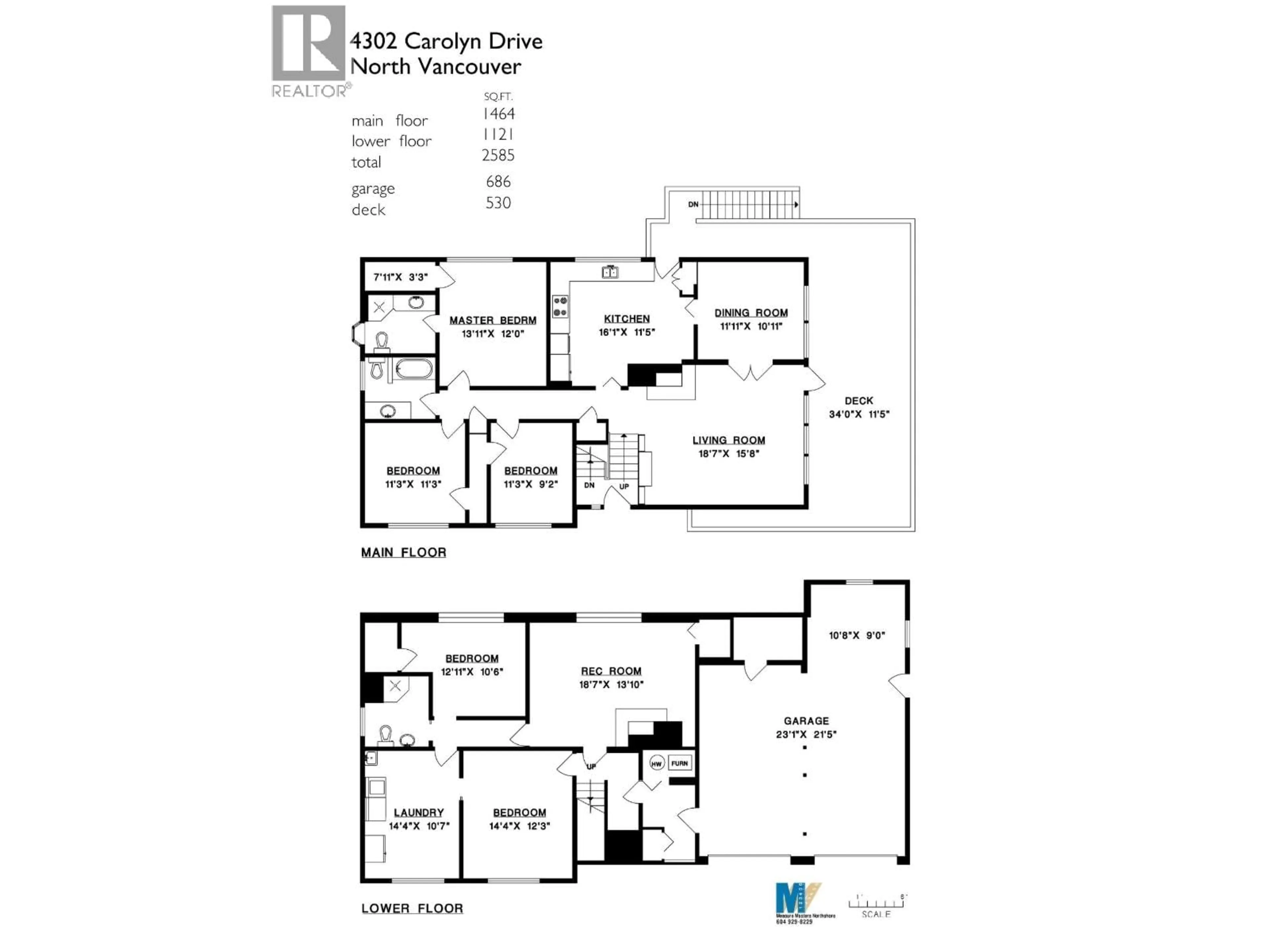 Floor plan for 4302 CAROLYN DRIVE, North Vancouver British Columbia V7R4A4