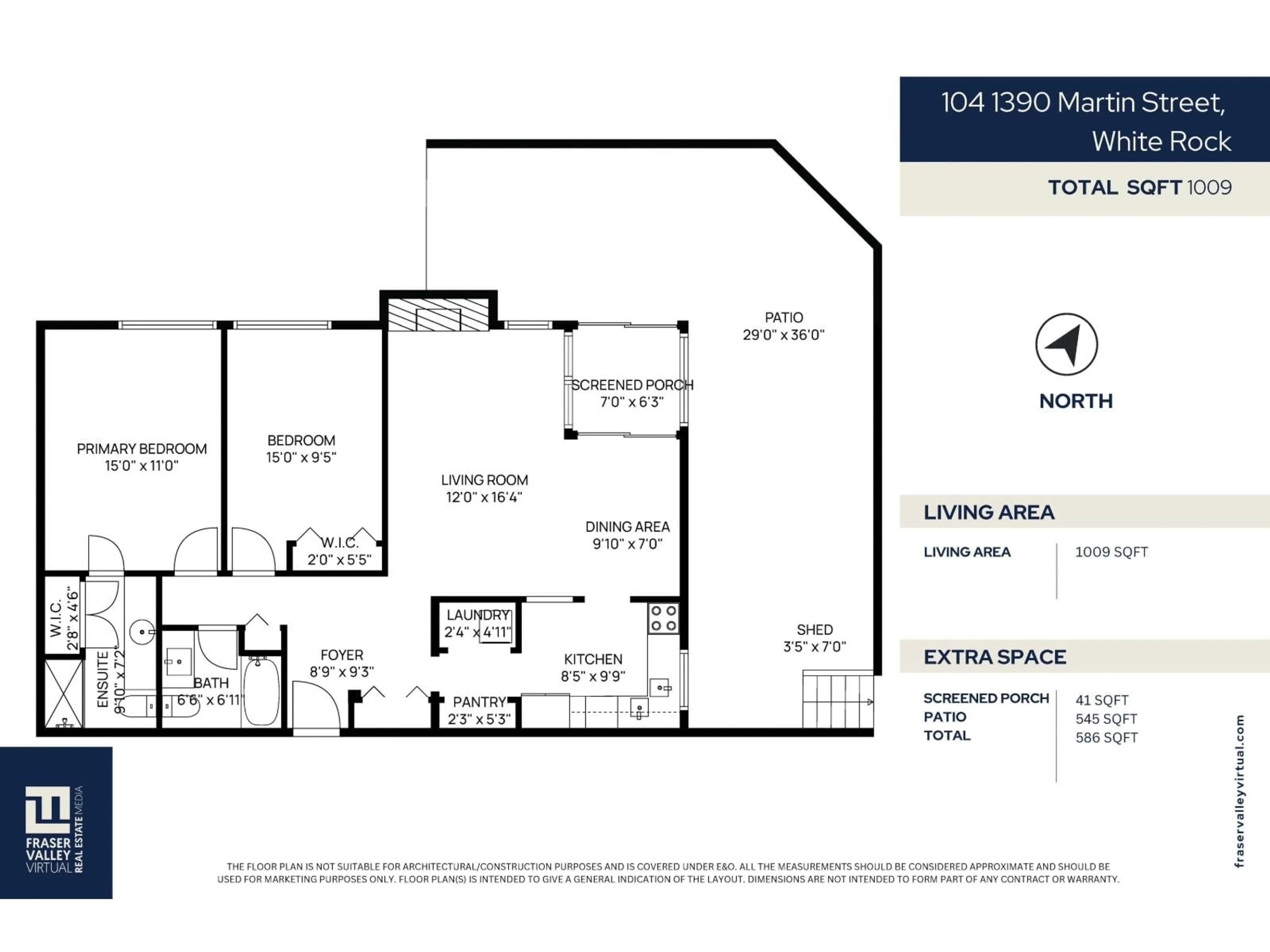 Floor plan for 104 - 1390 MARTIN STREET, White Rock British Columbia V4B3W5