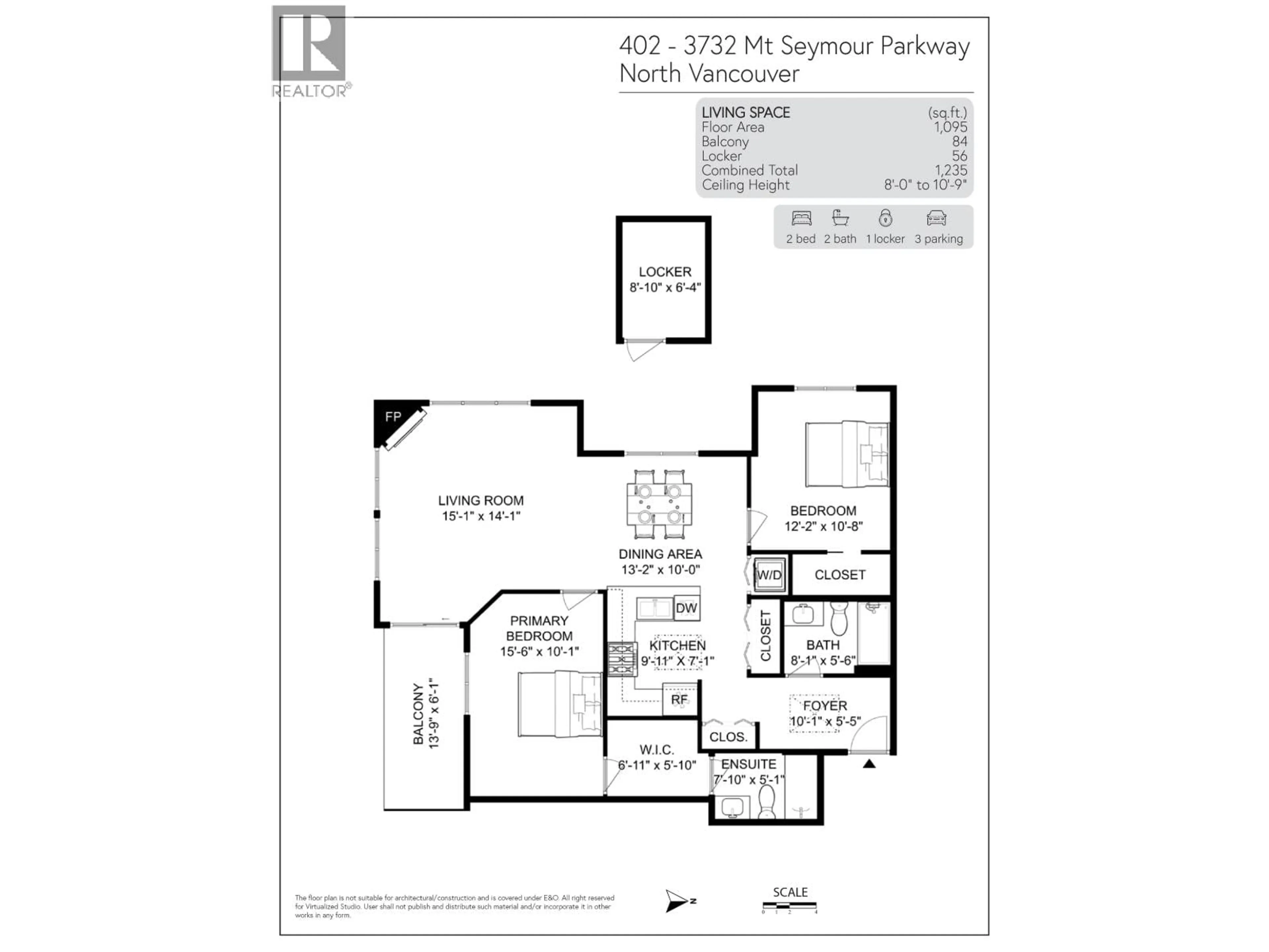 Floor plan for 402 - 3732 MT SEYMOUR PARKWAY, North Vancouver British Columbia V7G1C3