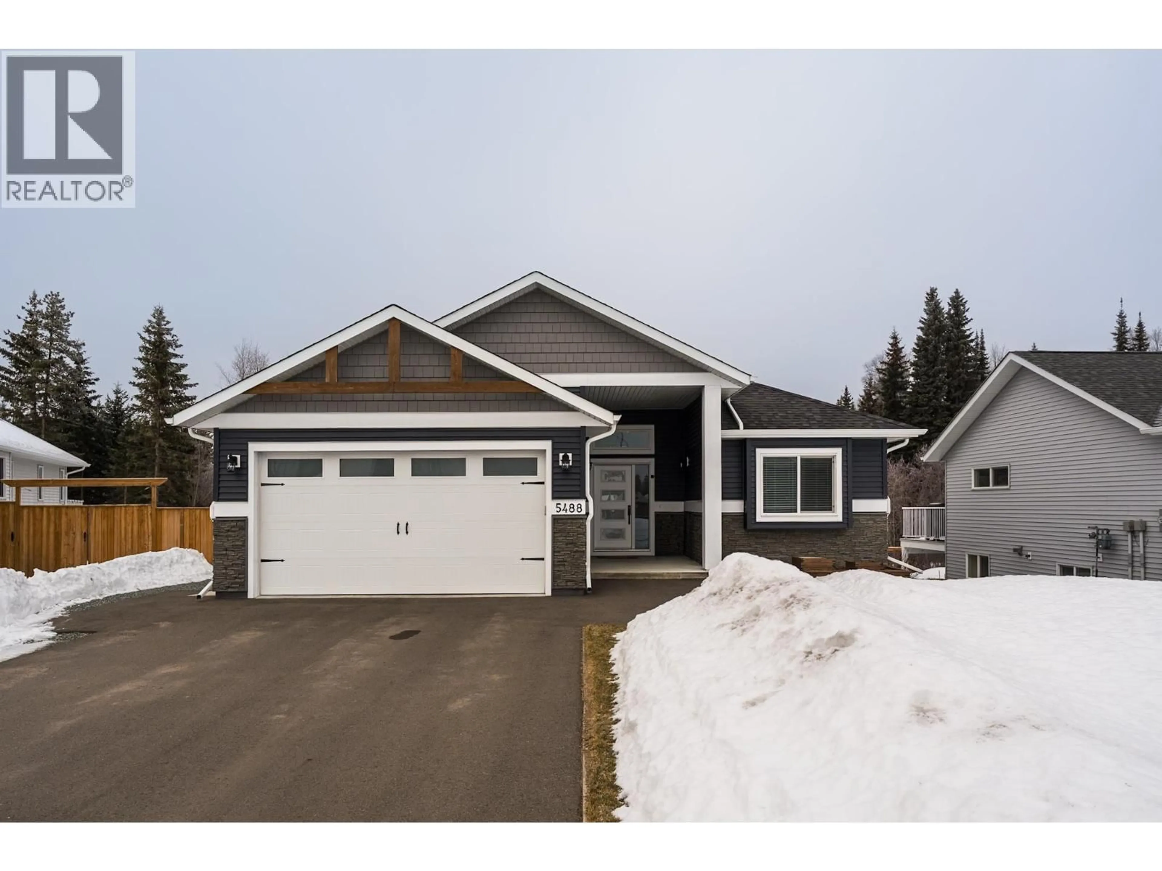 Home with vinyl exterior material, street for 5488 VENTA DRIVE, Prince George British Columbia V2K0B6