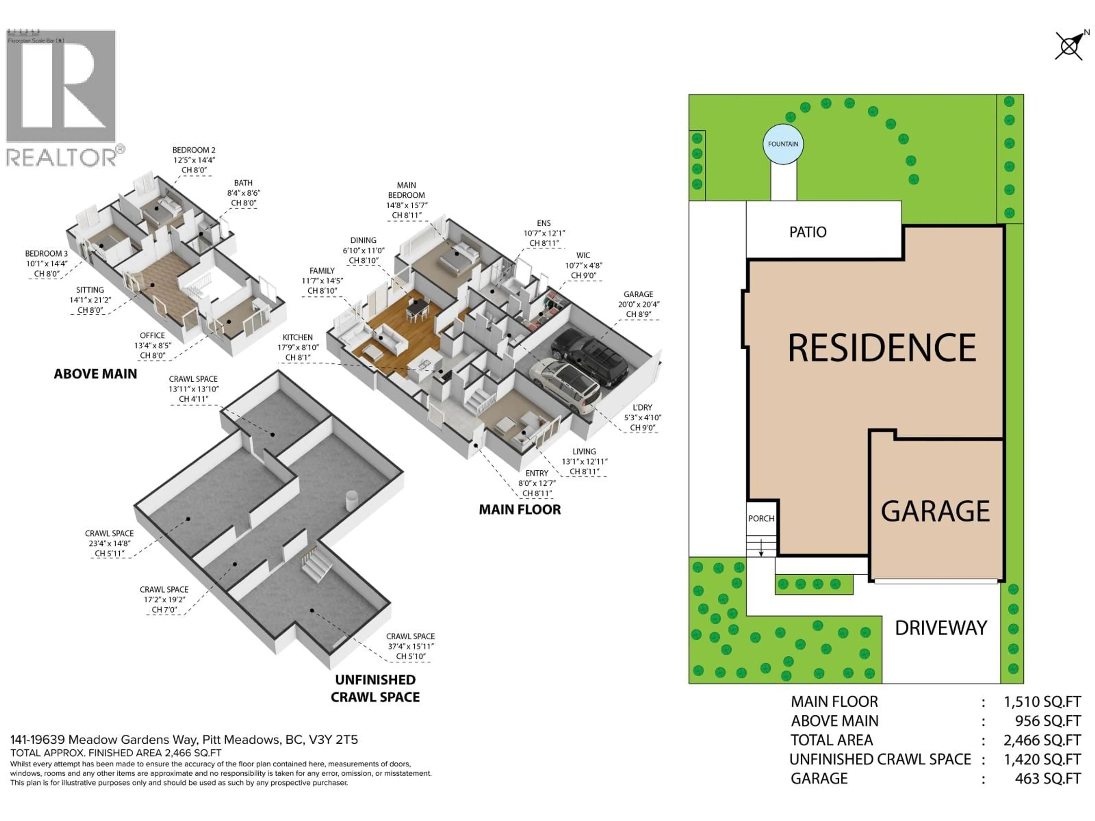Floor plan for 141 - 19639 MEADOW GARDENS WAY, Pitt Meadows British Columbia V3Y2T5