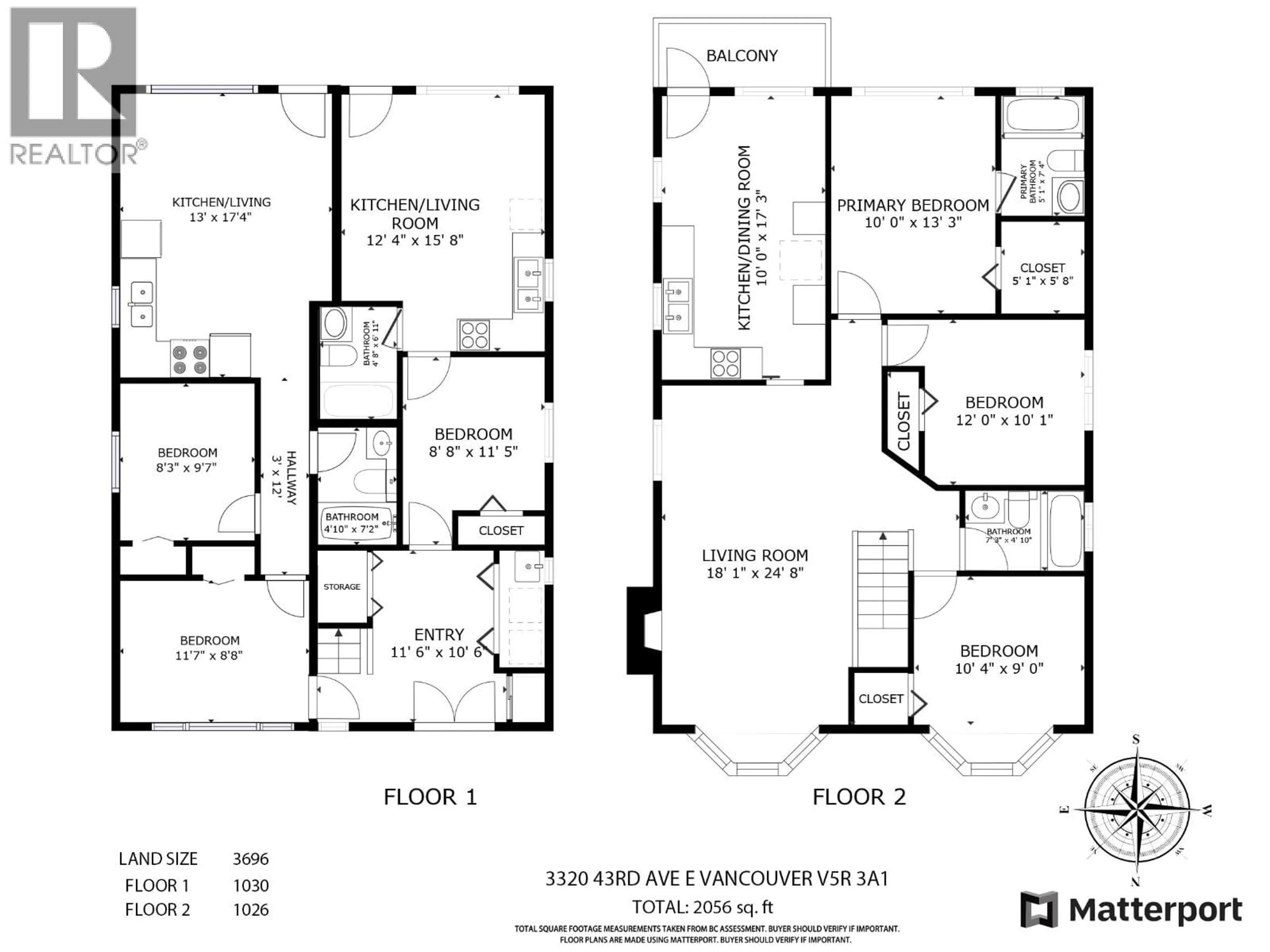 Floor plan for 3320 43RD AVENUE, Vancouver British Columbia V5R3A1