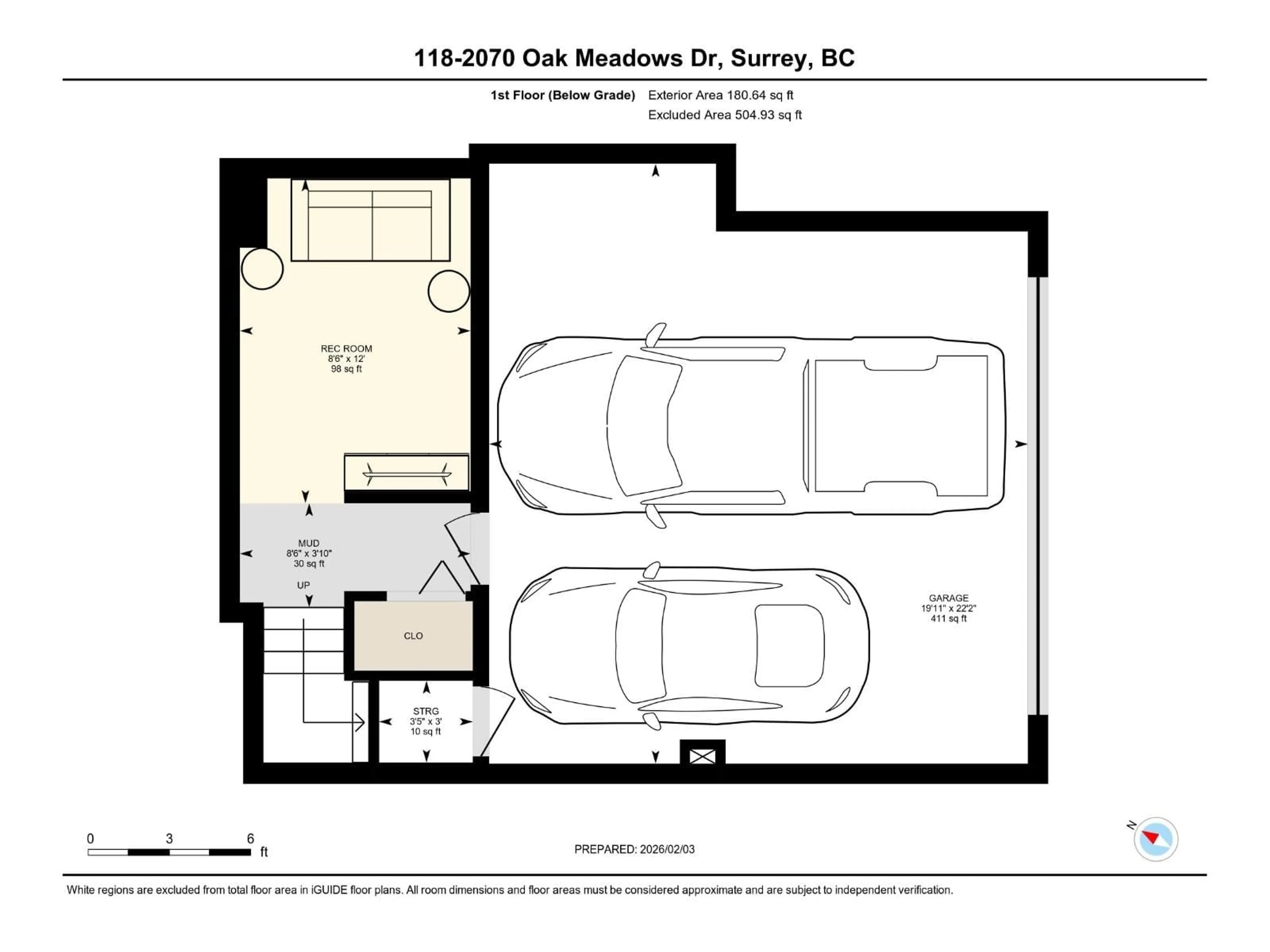 Floor plan for 118 - 2070 OAK MEADOWS DRIVE, Surrey British Columbia V3Z1J1