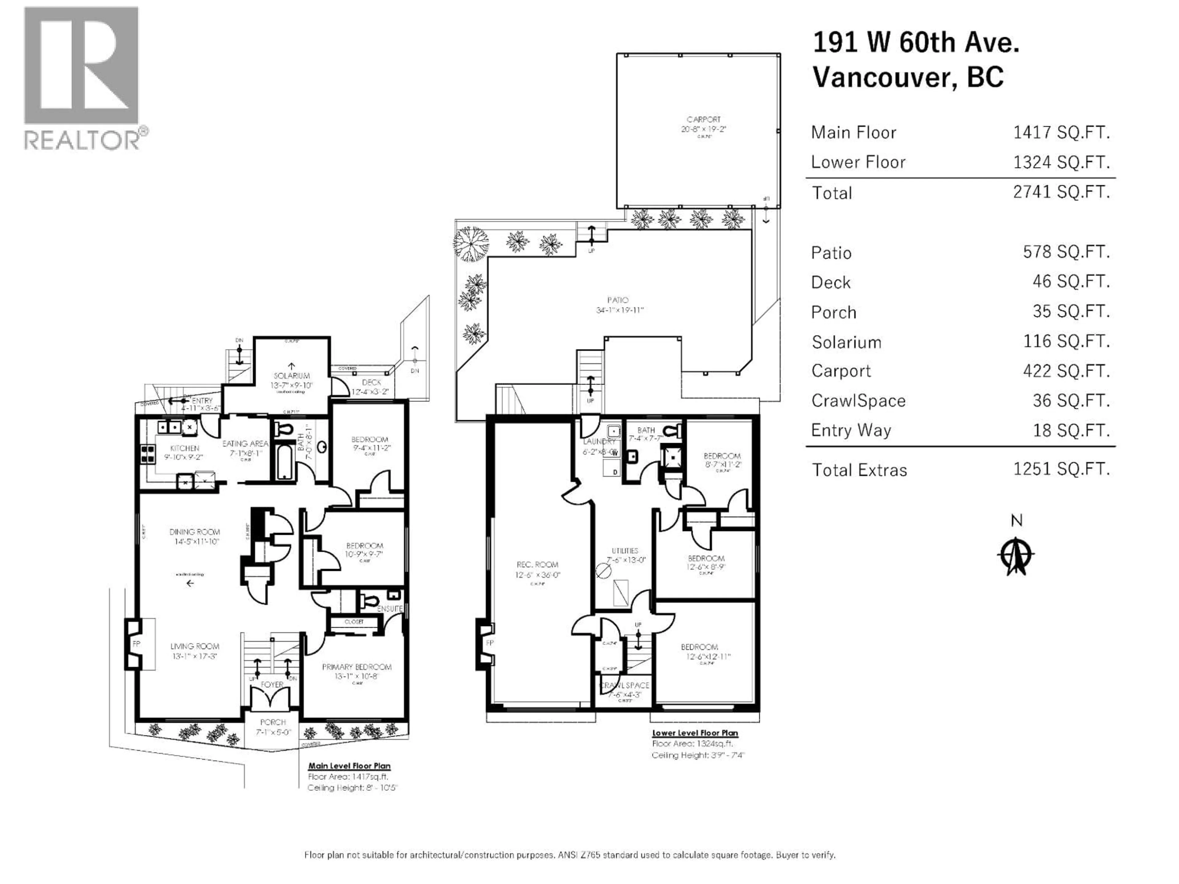 Floor plan for 191 60TH AVENUE, Vancouver British Columbia V5X1Z3