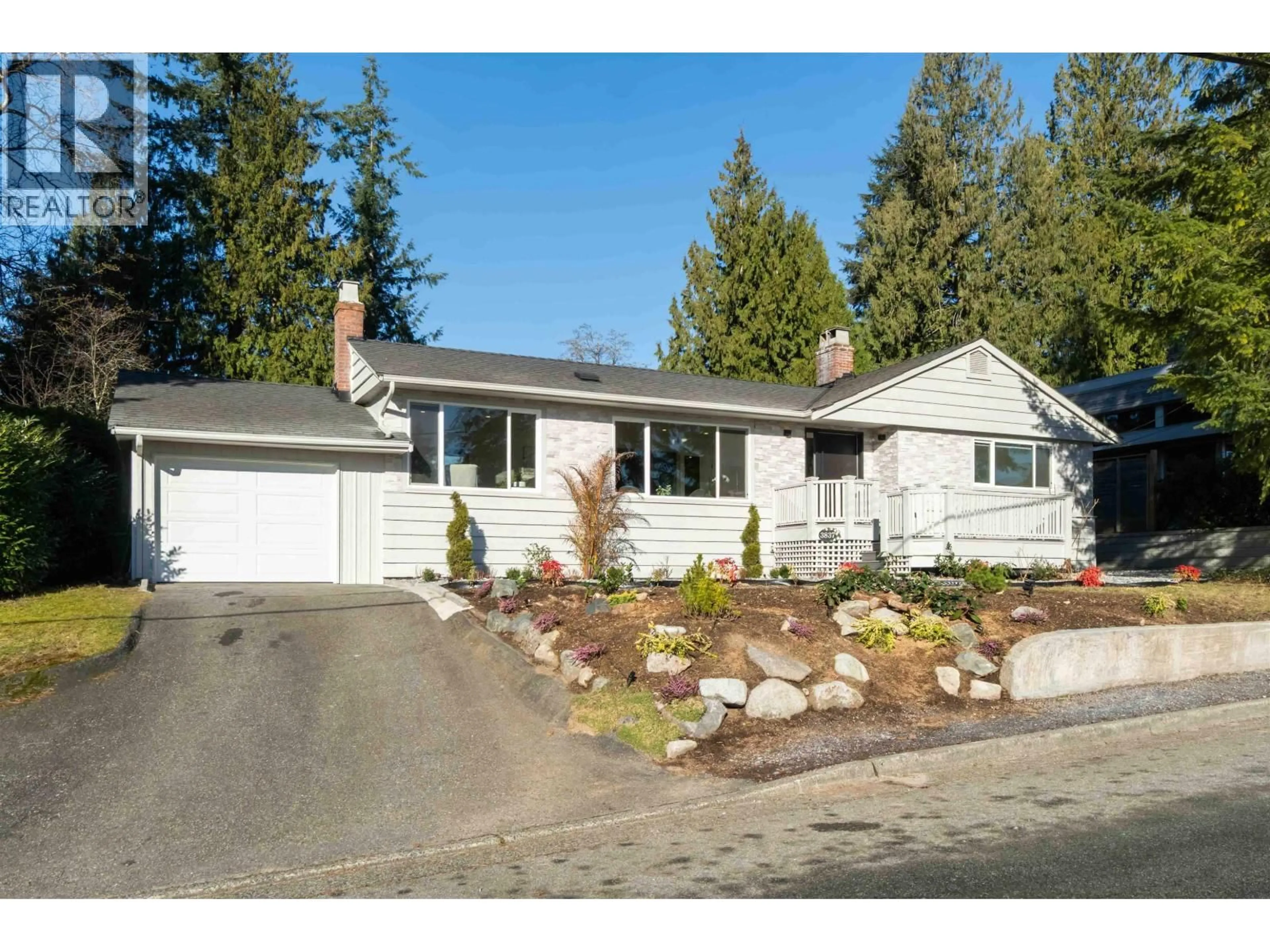 Home with vinyl exterior material, street for 3837 SUNNYCREST DRIVE, North Vancouver British Columbia V7R3C5