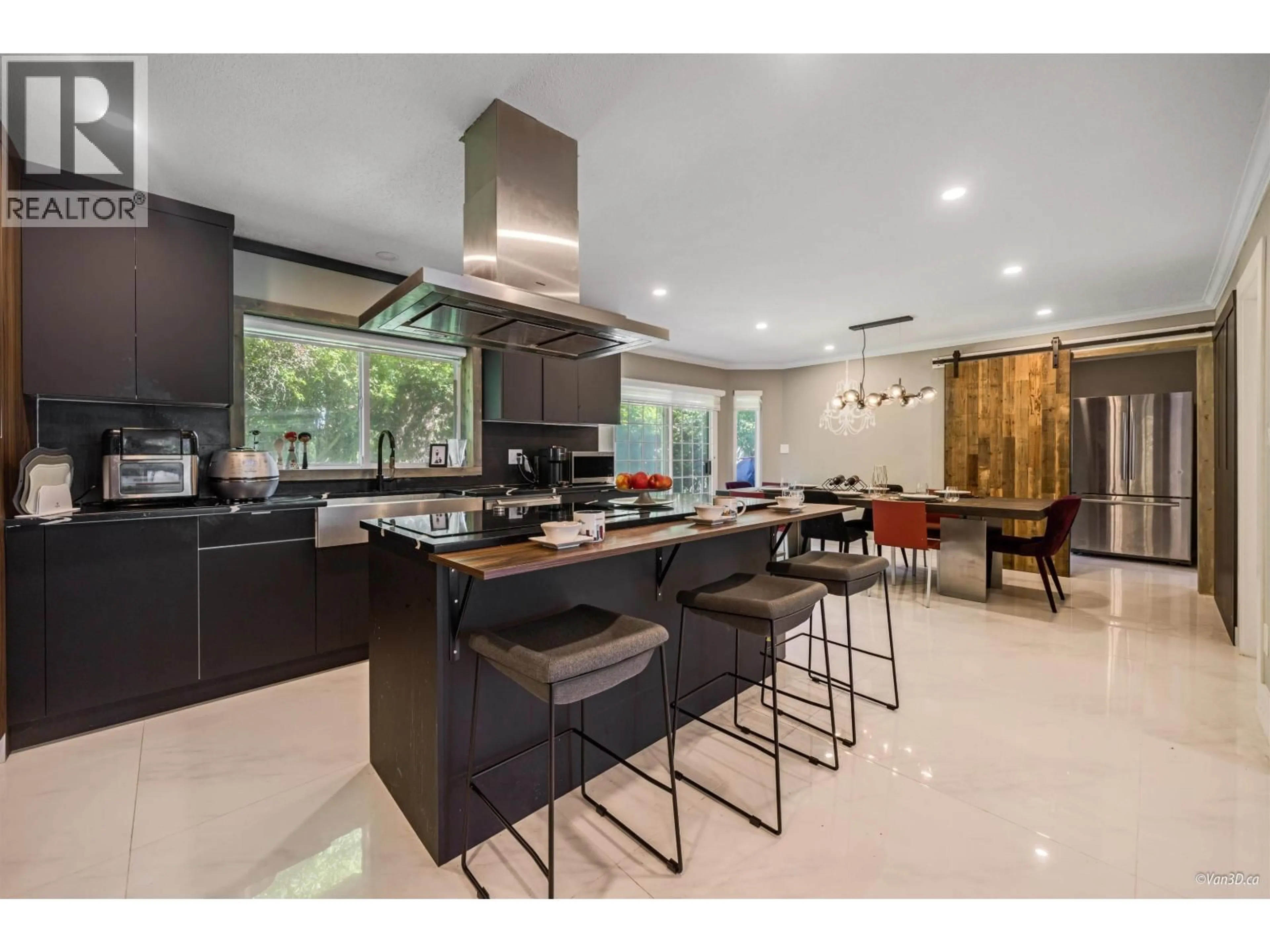 Open concept kitchen, ceramic/tile floor for 4000 FISHER DRIVE, Richmond British Columbia V6X3S4