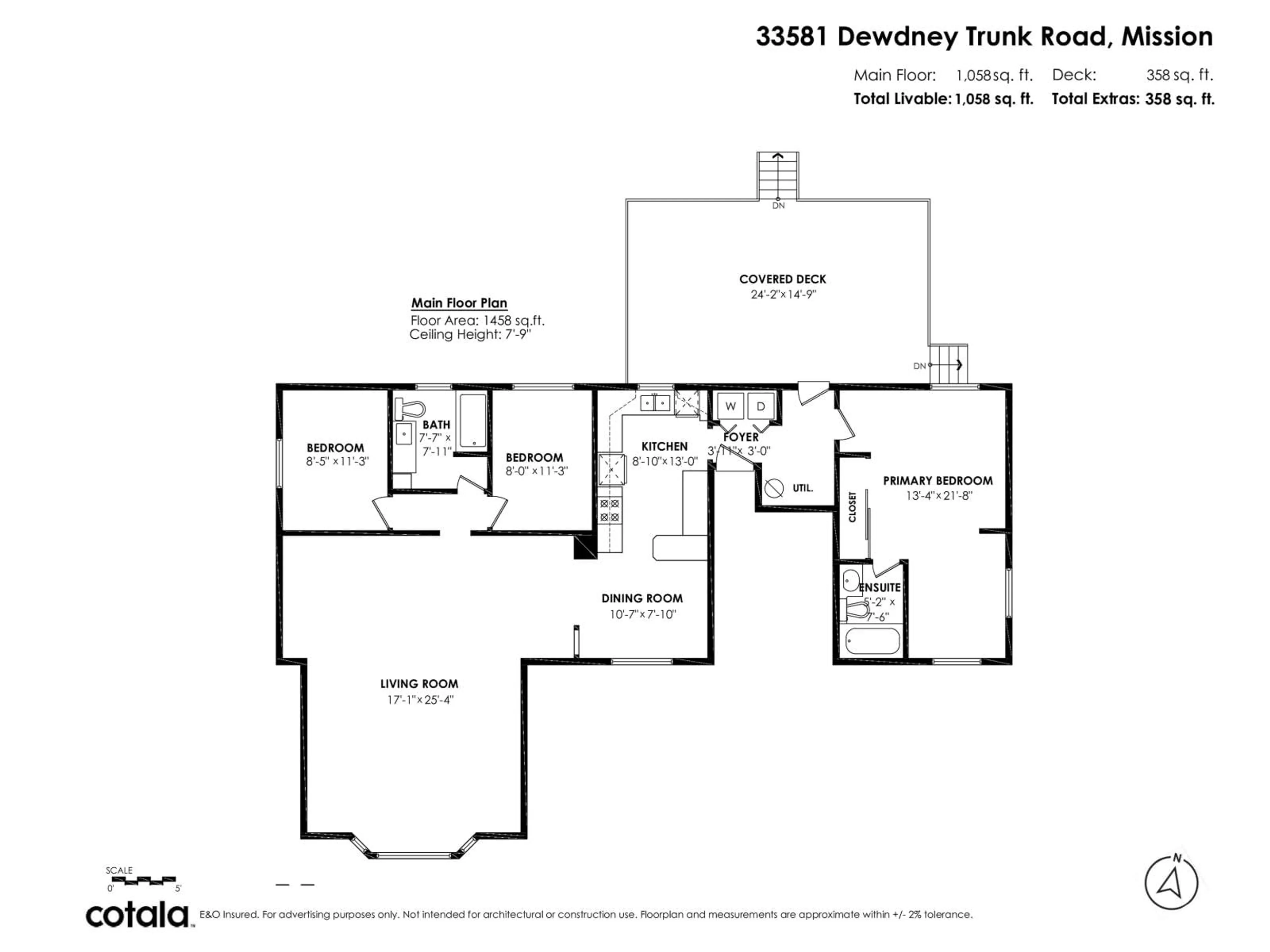 Floor plan for 33581 DEWDNEY TRUNK ROAD, Mission British Columbia V2V6Y3