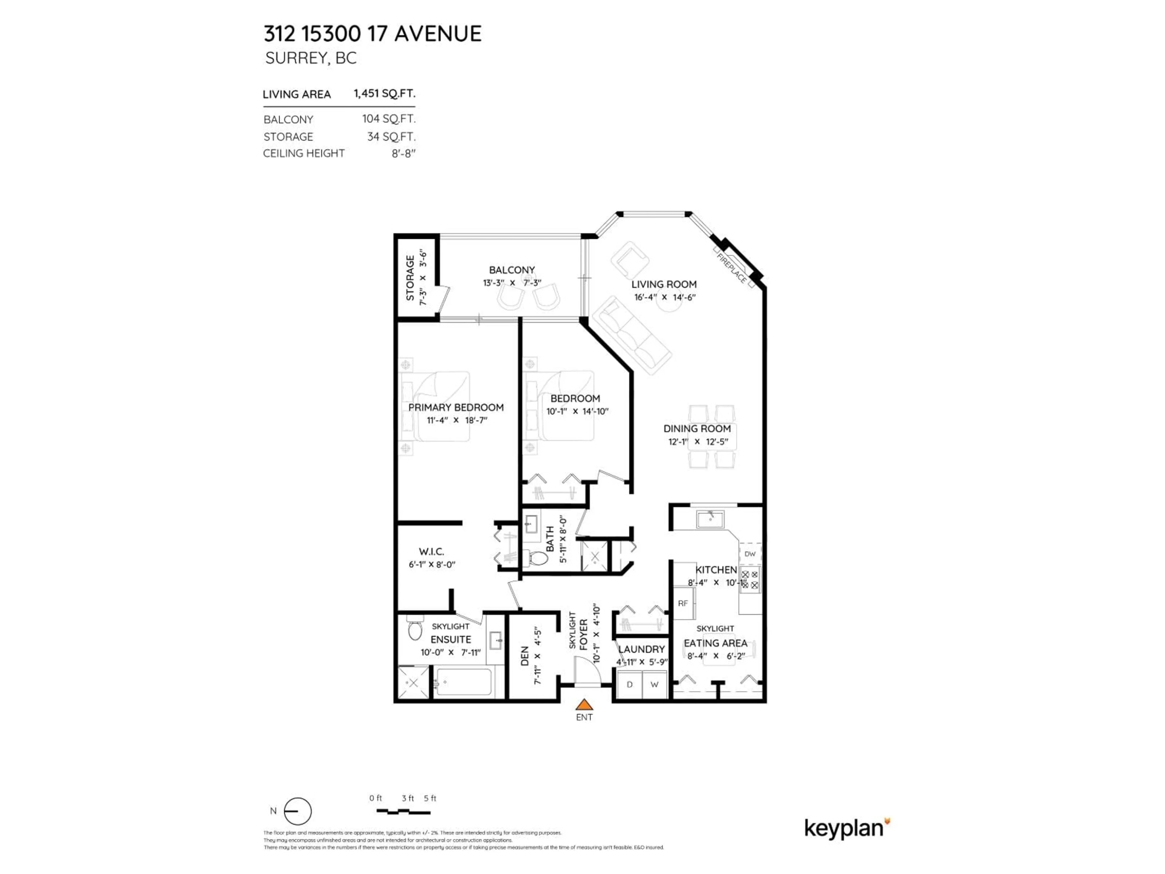 Floor plan for 312 - 15300 17 AVENUE, Surrey British Columbia V4A8Y6