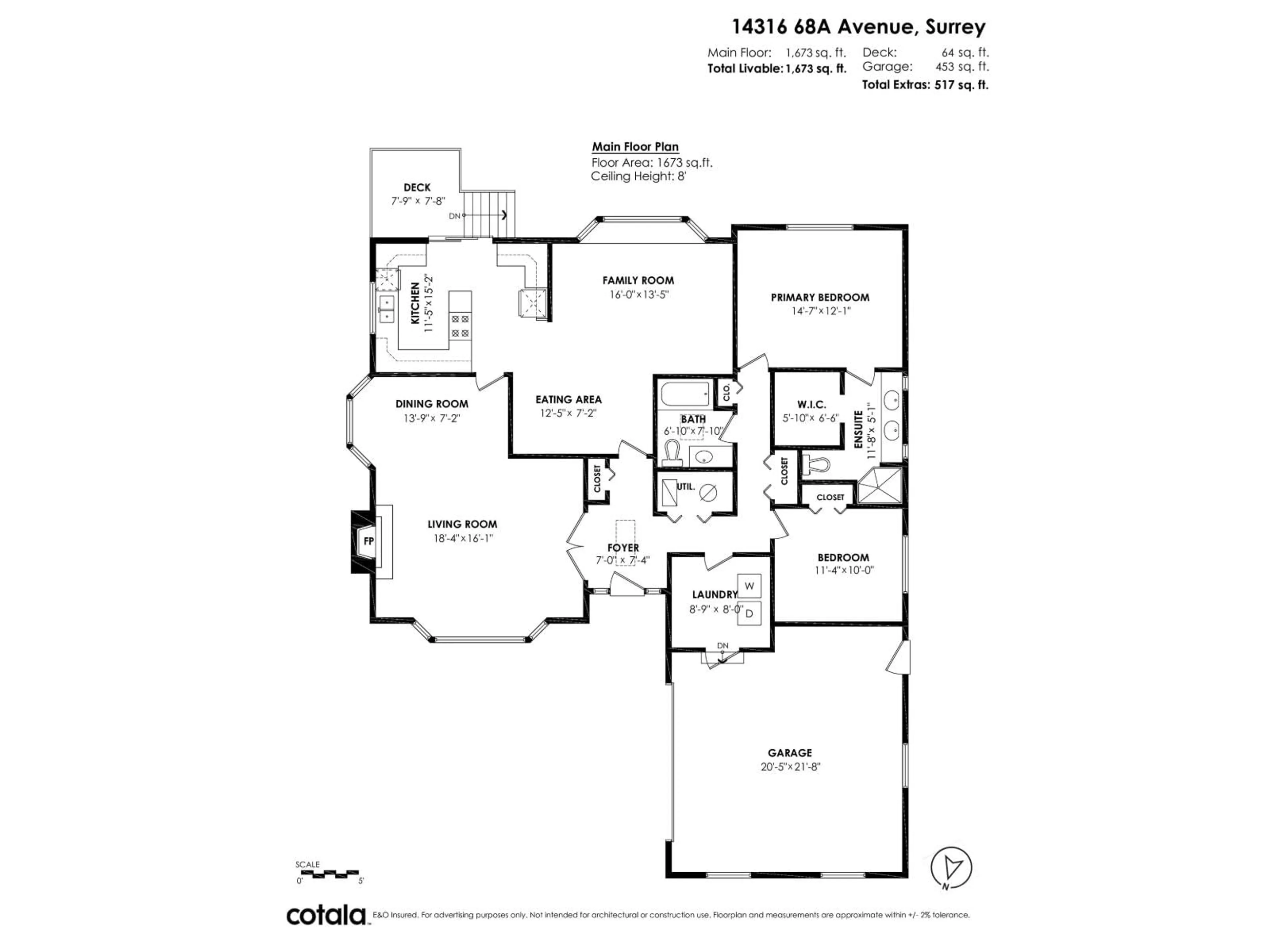 Floor plan for 14316 68A AVENUE, Surrey British Columbia V3W8W4