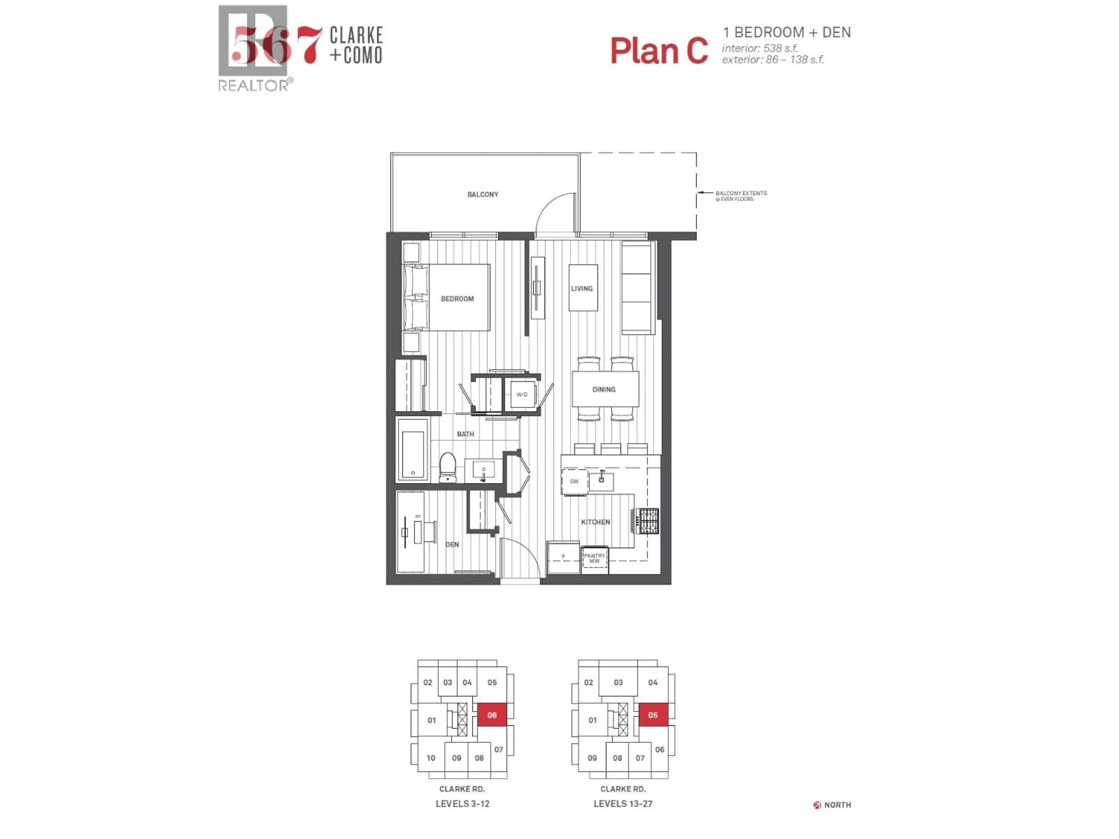 Floor plan for 806 - 567 CLARKE ROAD, Coquitlam British Columbia V3J0K7