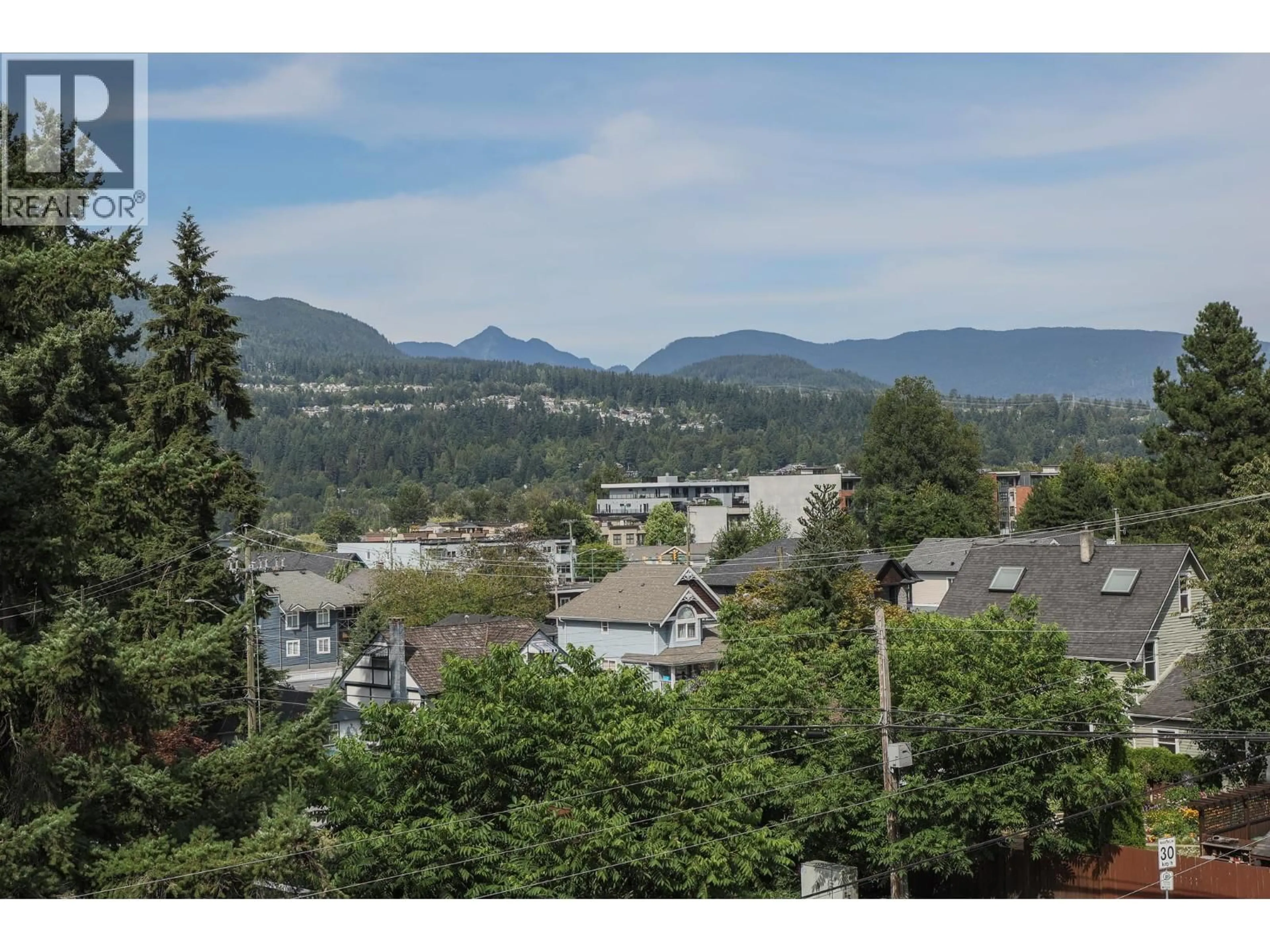 A pic from outside/outdoor area/front of a property/back of a property/a pic from drone, mountain view for 308 - 195 MARY STREET, Port Moody British Columbia V3H2P1