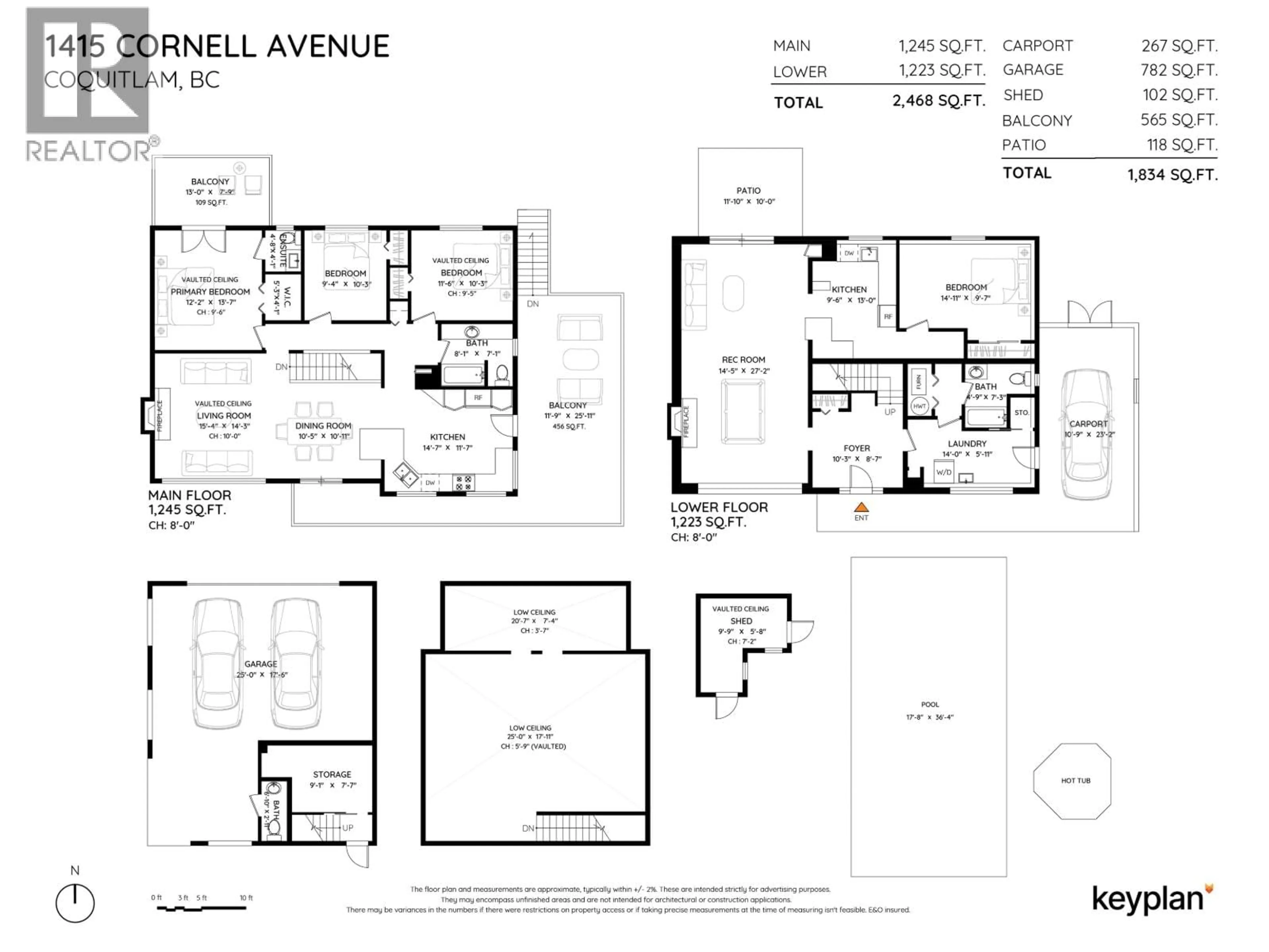 Floor plan for 1415 CORNELL AVENUE, Coquitlam British Columbia V3J2Z8