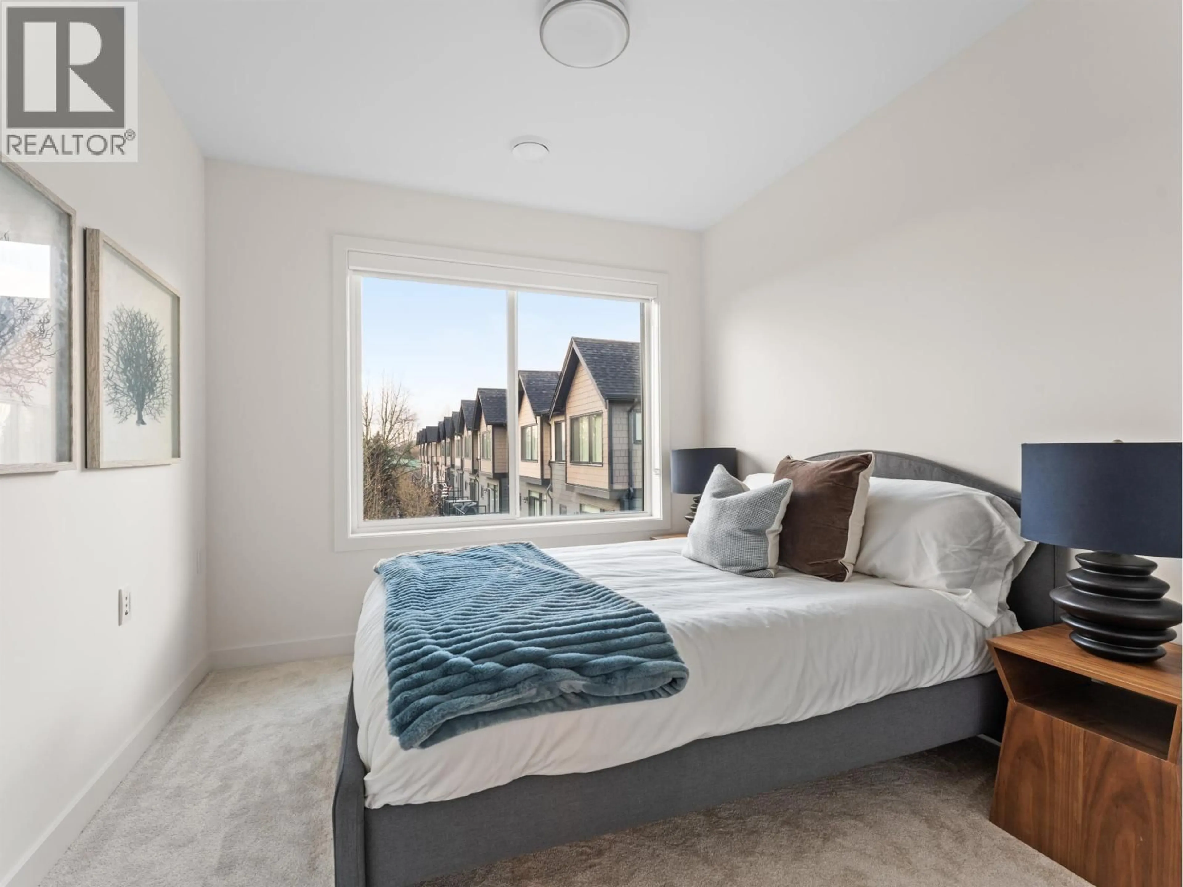 Bedroom with bed, carpet floor for 47 - 4337 BOUNDARY ROAD, Richmond British Columbia V6V1S8
