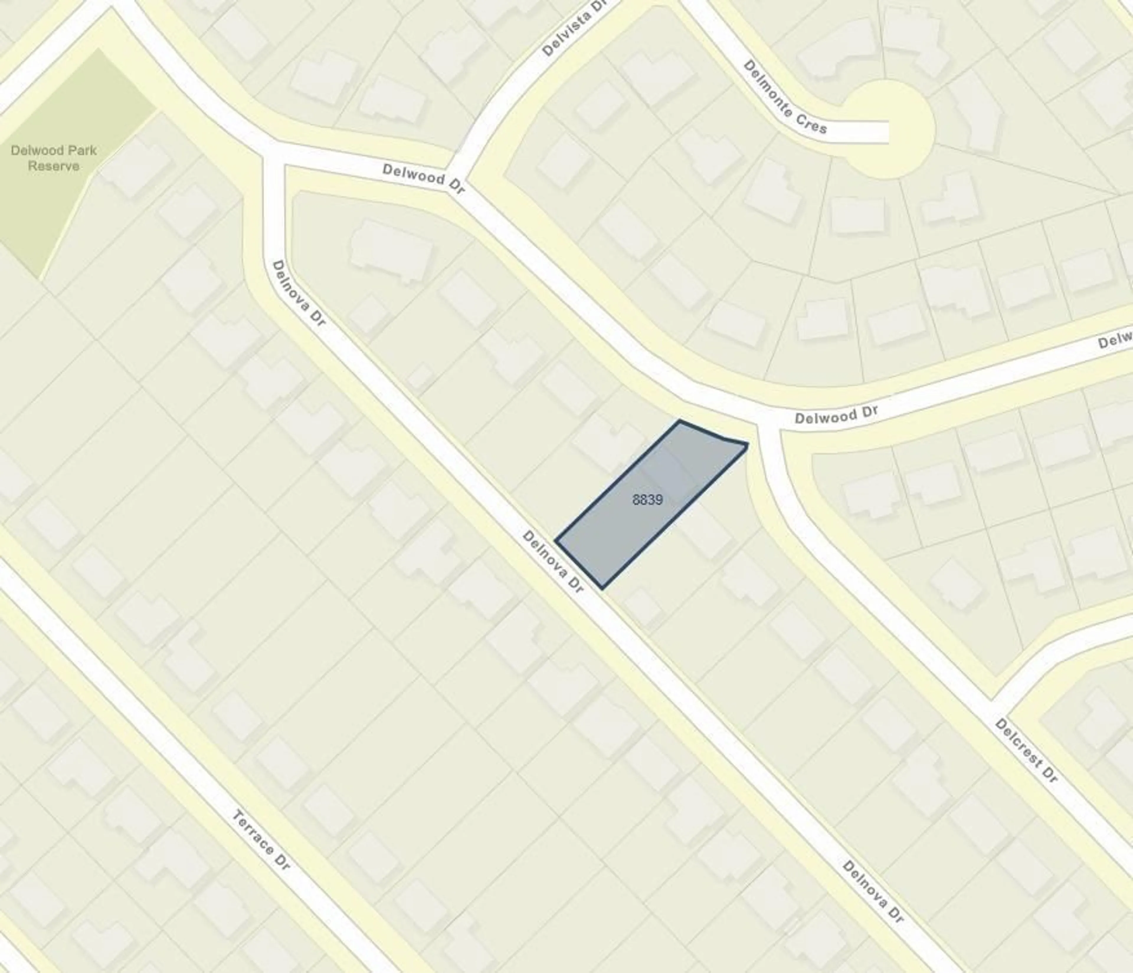 Picture of a map for 8839 DELWOOD DRIVE, Delta British Columbia V4C4A3