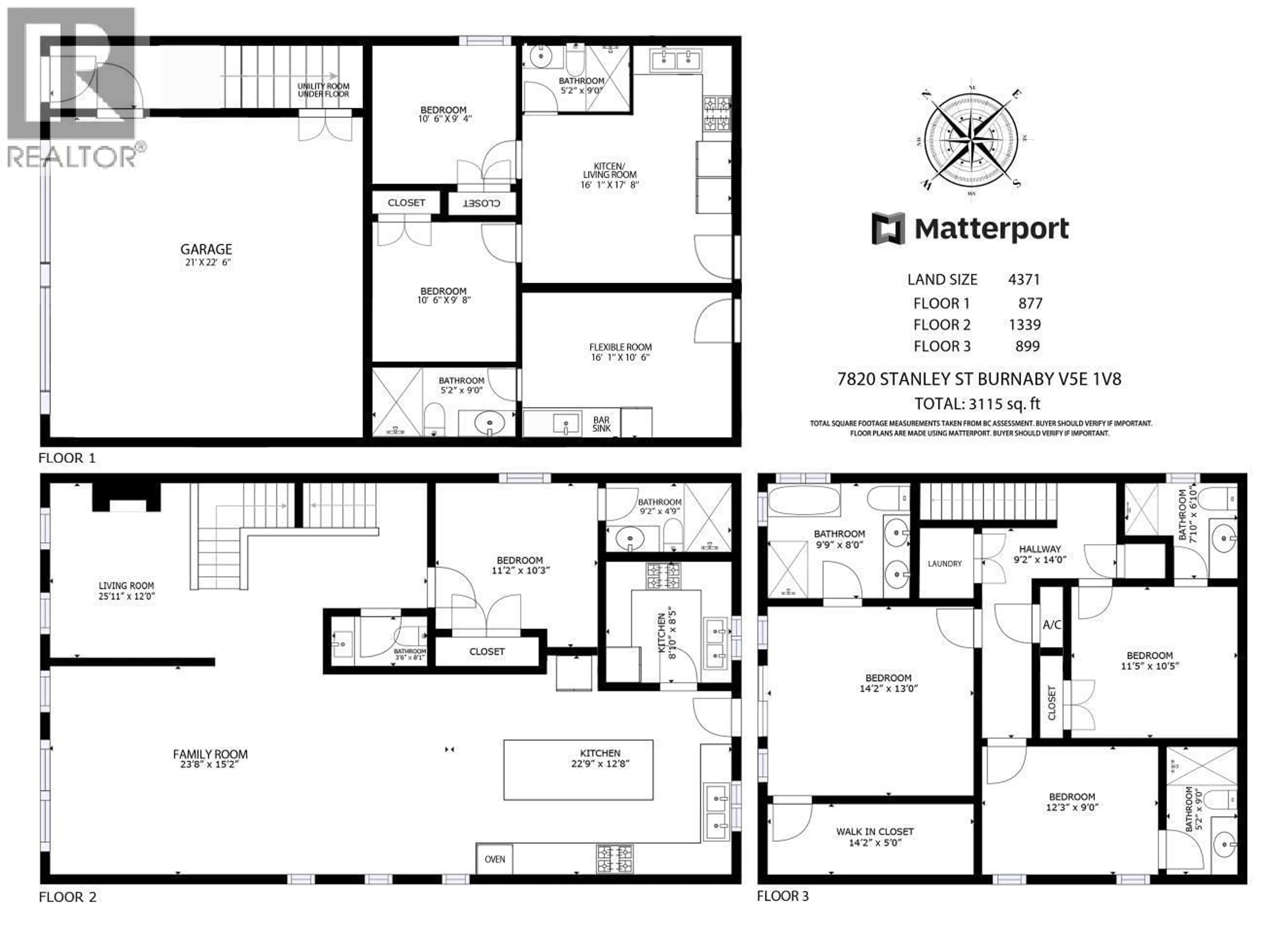 Floor plan for 7820 STANLEY STREET, Burnaby British Columbia V5E1V8