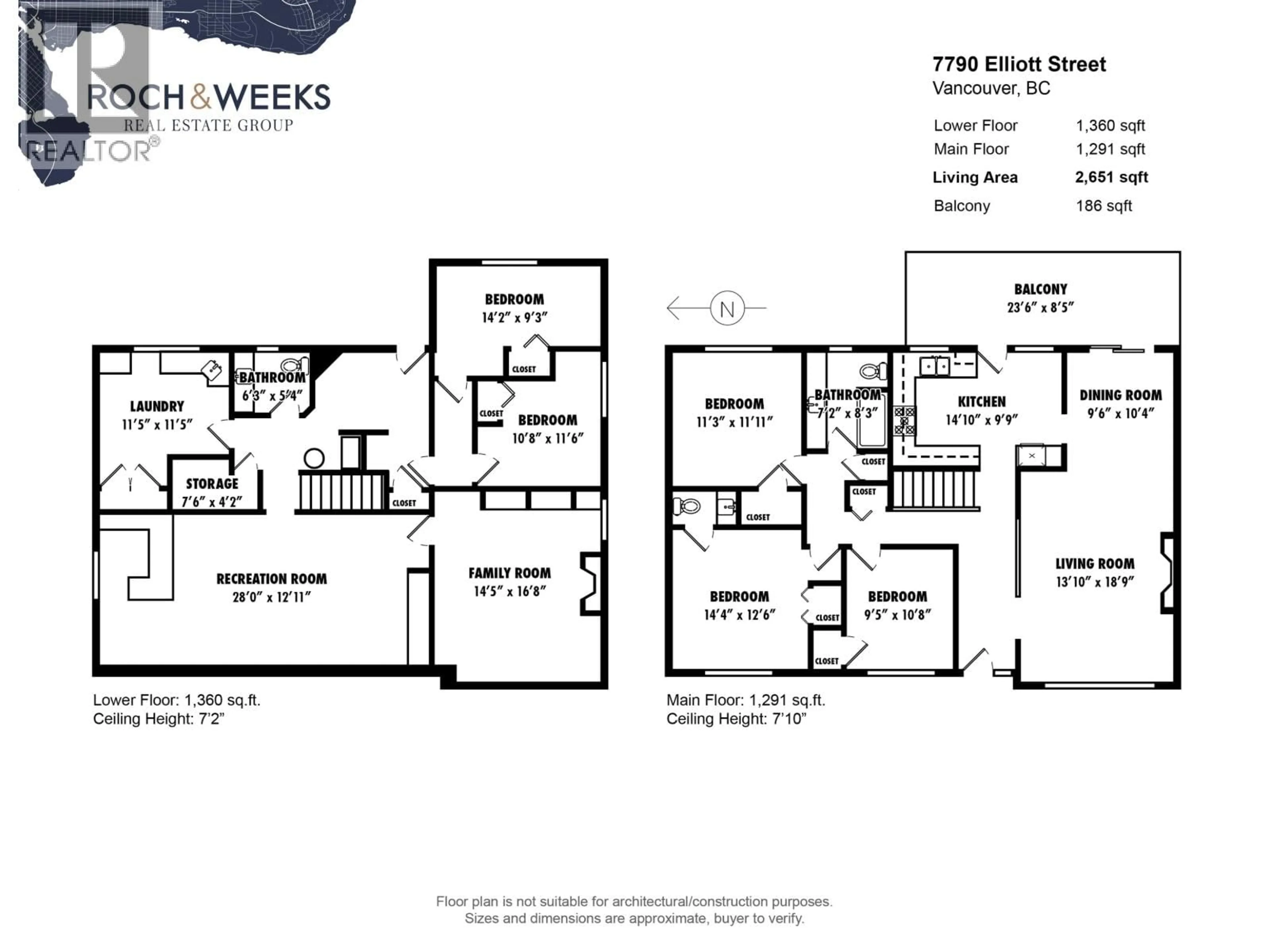 Floor plan for 7790 ELLIOTT STREET, Vancouver British Columbia V5S2N9