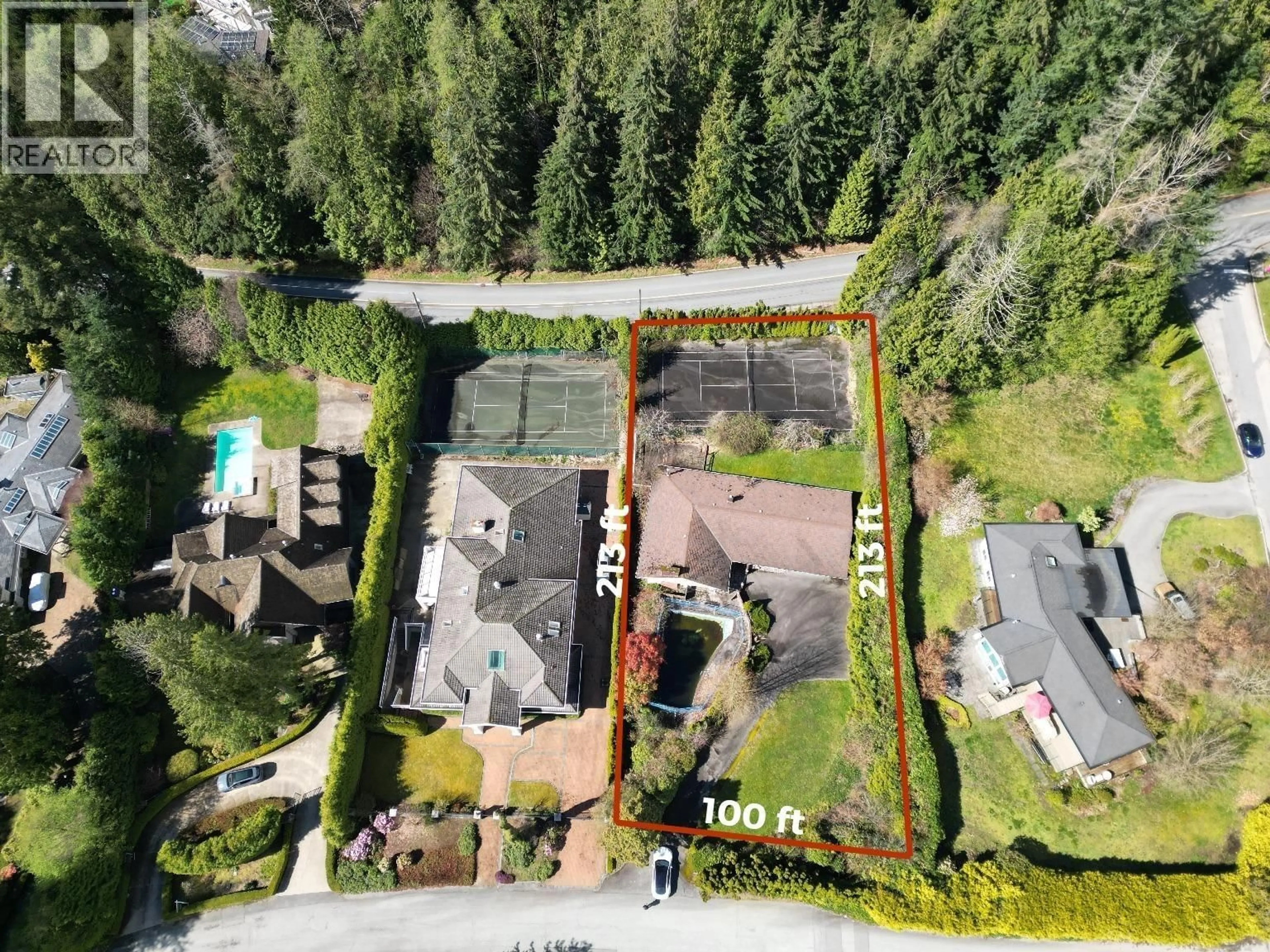 A pic from outside/outdoor area/front of a property/back of a property/a pic from drone, unknown for 960 PYRFORD ROAD, West Vancouver British Columbia V7S2A1