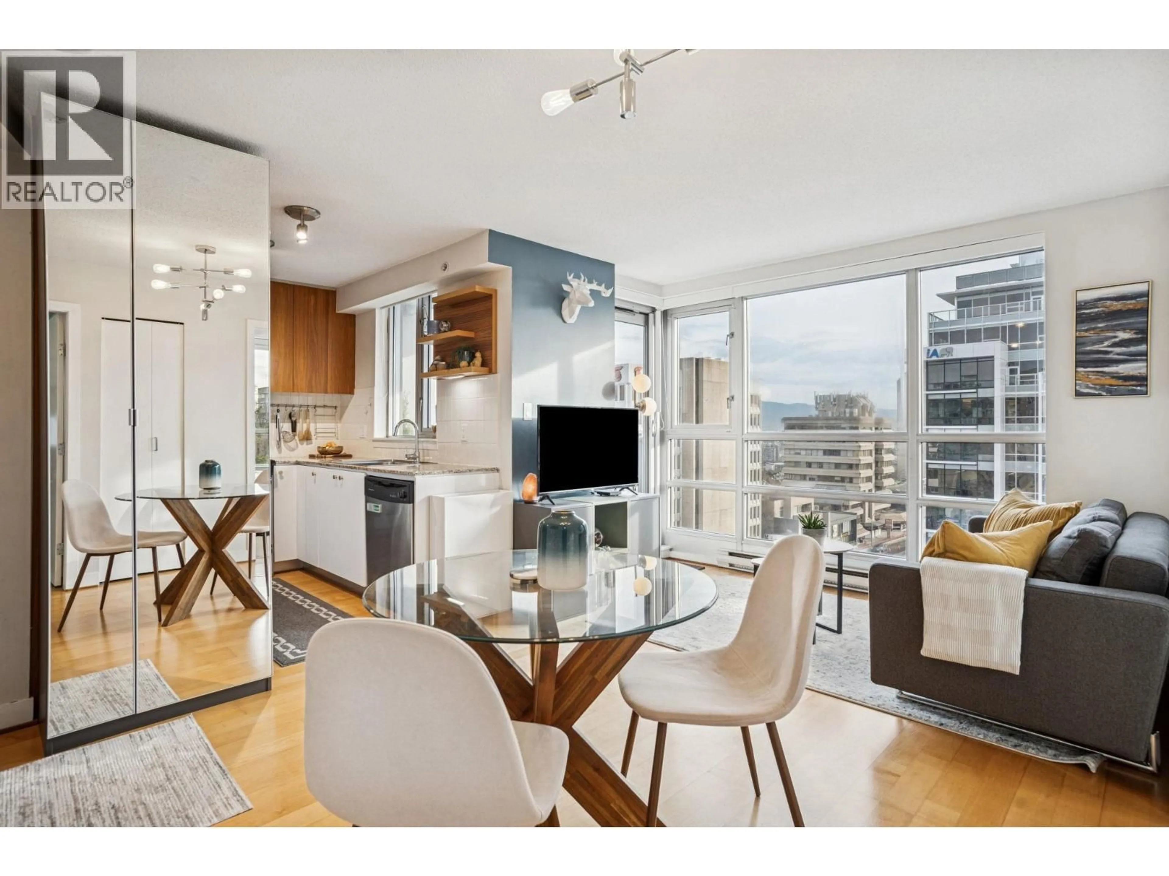 Open concept kitchen, wood/laminate floor for 901 - 1030 BROADWAY STREET, Vancouver British Columbia V6H4J5