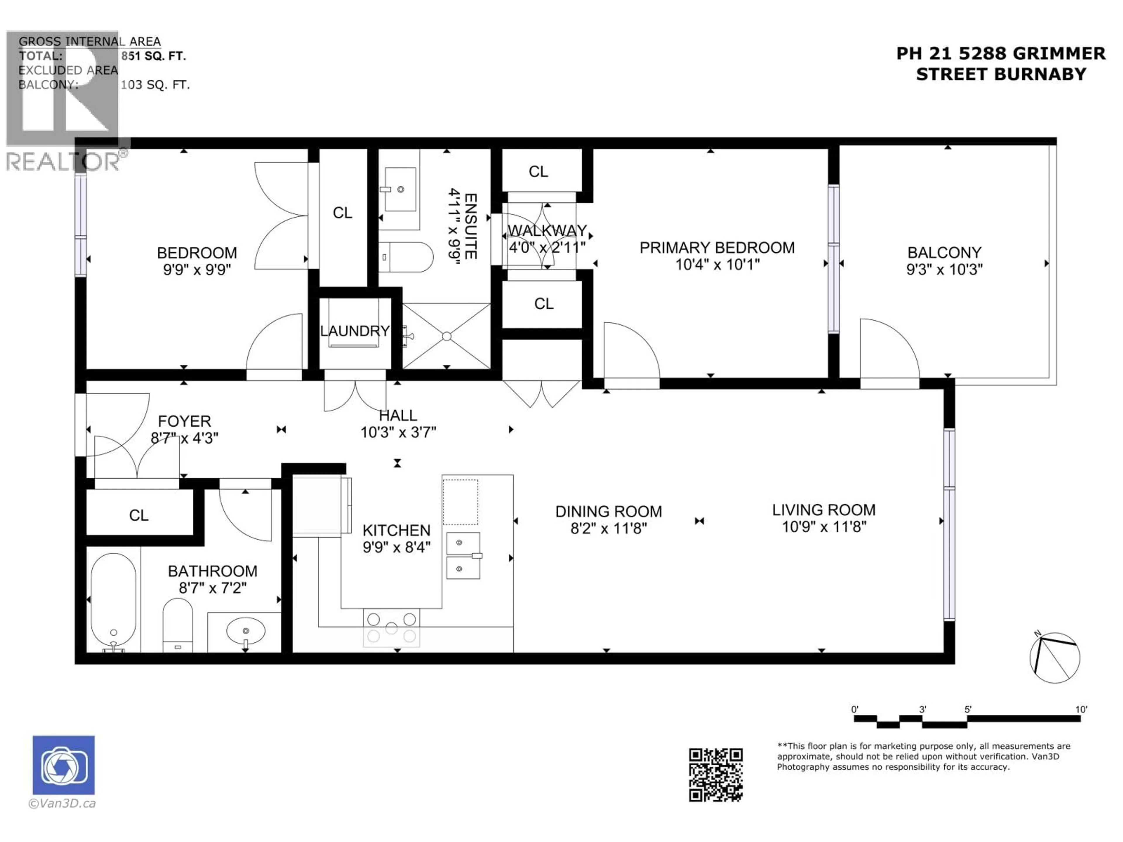 Floor plan for PH21 - 5288 GRIMMER STREET, Burnaby British Columbia V5H0C5