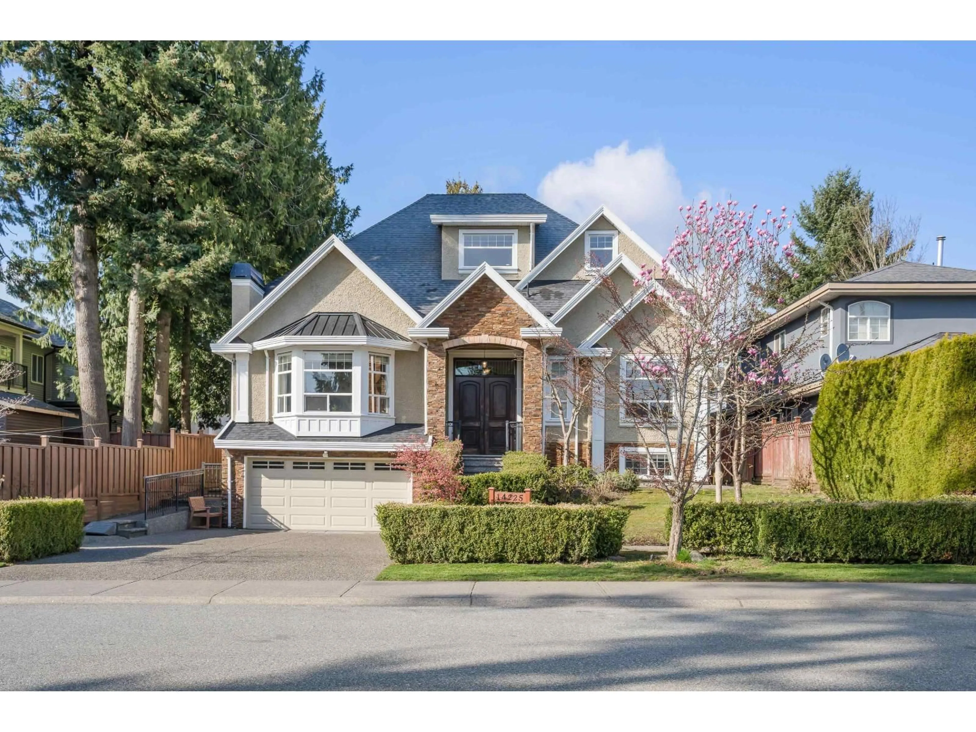 Home with brick exterior material, street for 14225 69A AVENUE, Surrey British Columbia V3W1A5