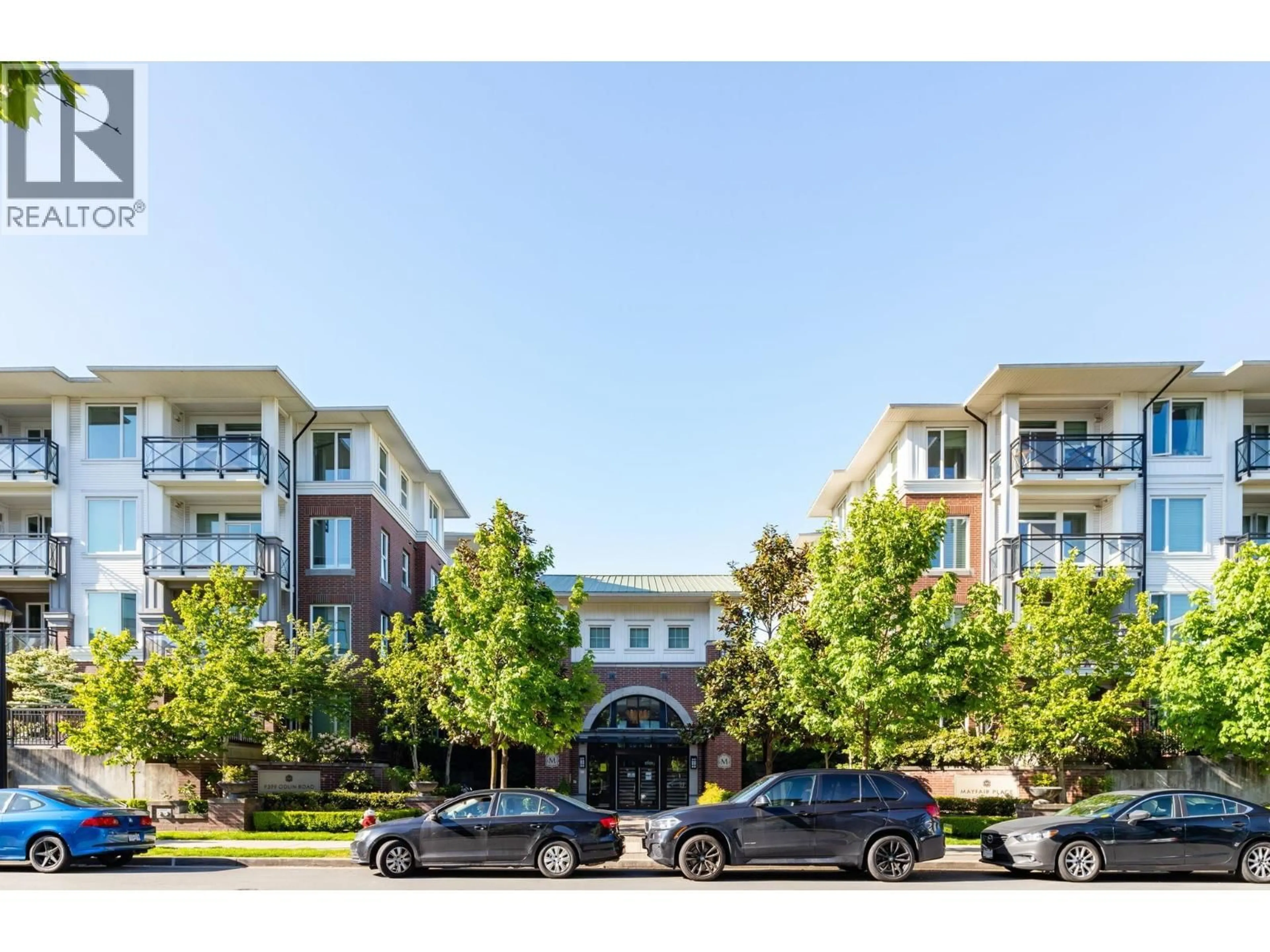 A pic from outside/outdoor area/front of a property/back of a property/a pic from drone, building for 121 - 9399 ODLIN ROAD, Richmond British Columbia V6X0J6