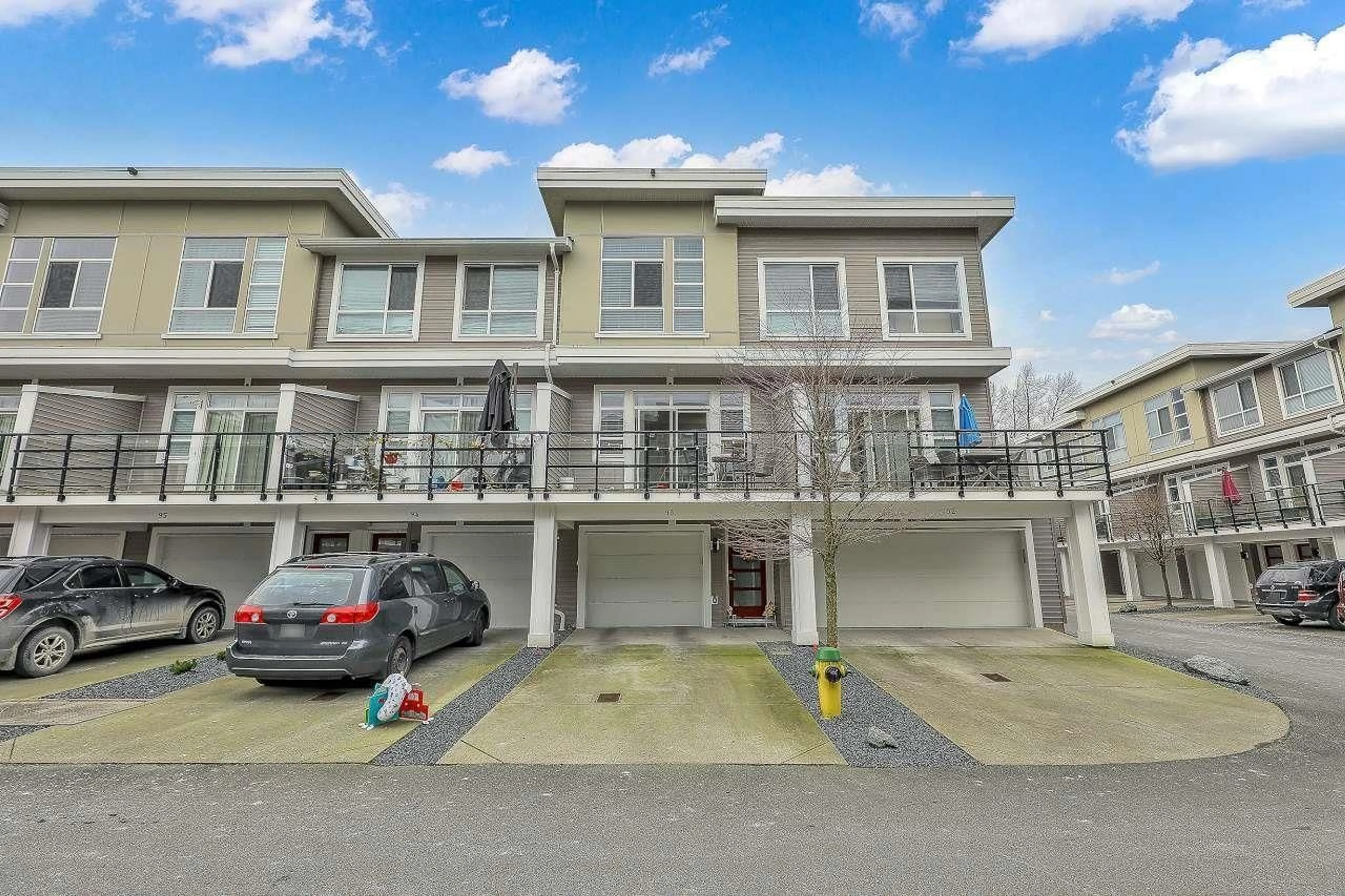 A pic from outside/outdoor area/front of a property/back of a property/a pic from drone, street for 93 - 8413 MIDTOWN WAY, Chilliwack British Columbia V2P0G7