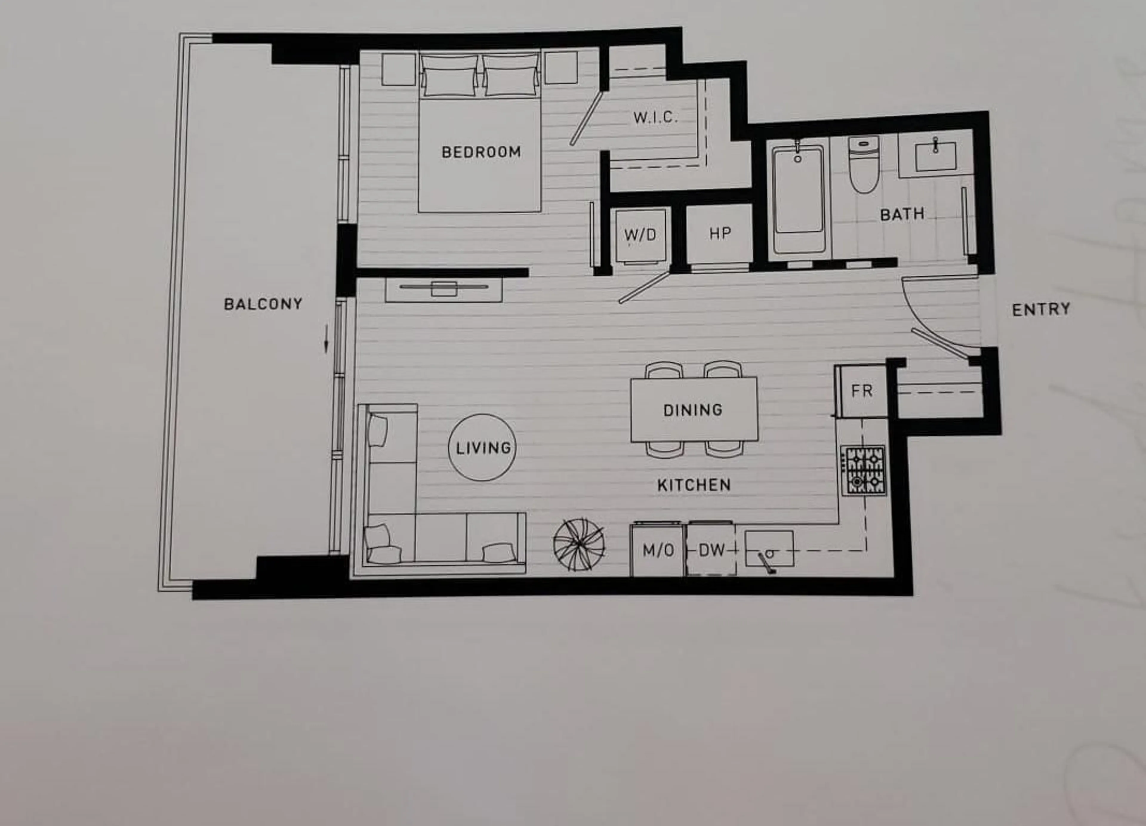 Floor plan for 808 - 13387 OLD YALE ROAD, Surrey British Columbia V3T0V6