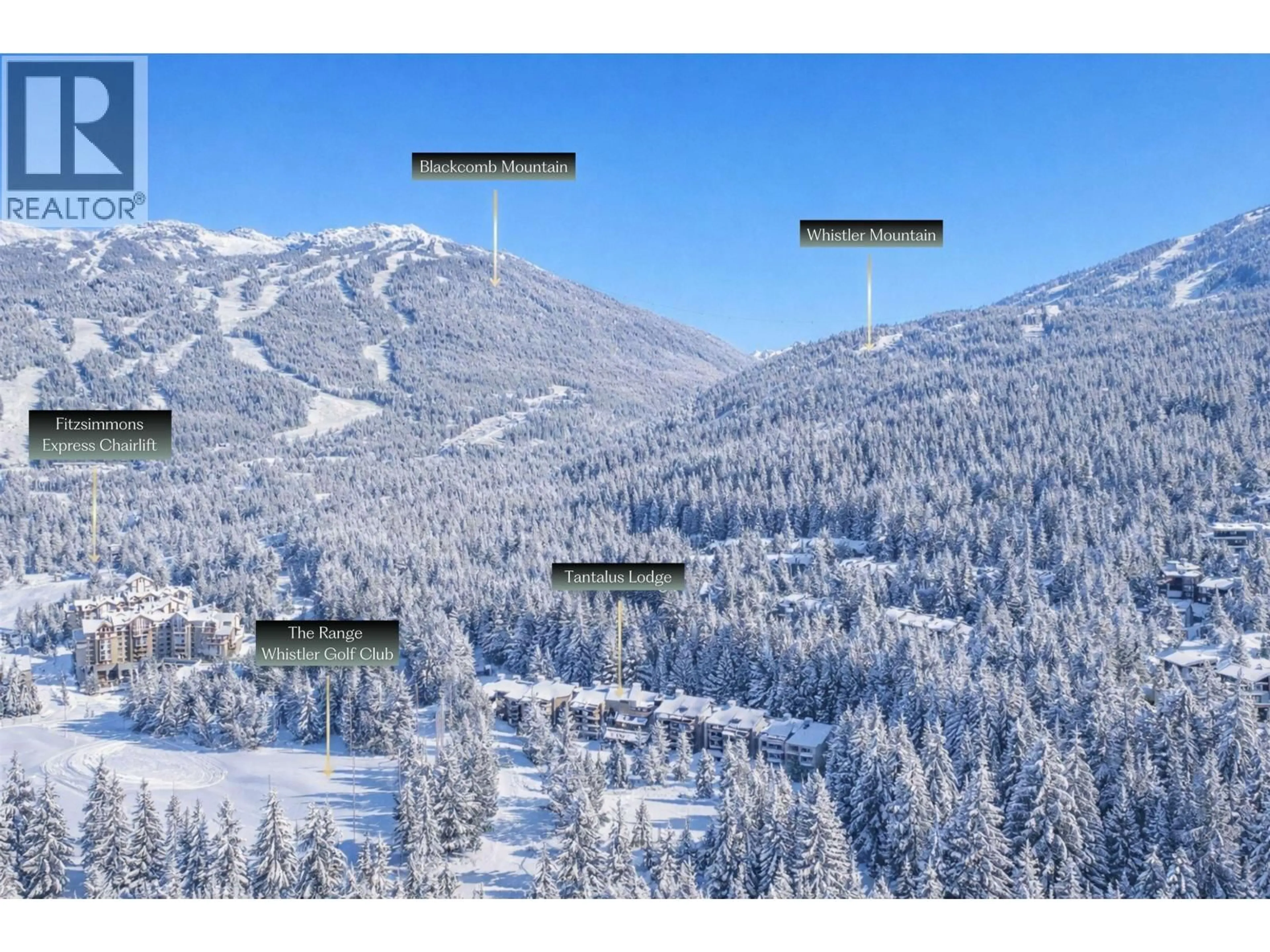 A pic from outside/outdoor area/front of a property/back of a property/a pic from drone, forest/trees view for 423 - 4200 WHISTLER WAY, Whistler British Columbia V8E1J4