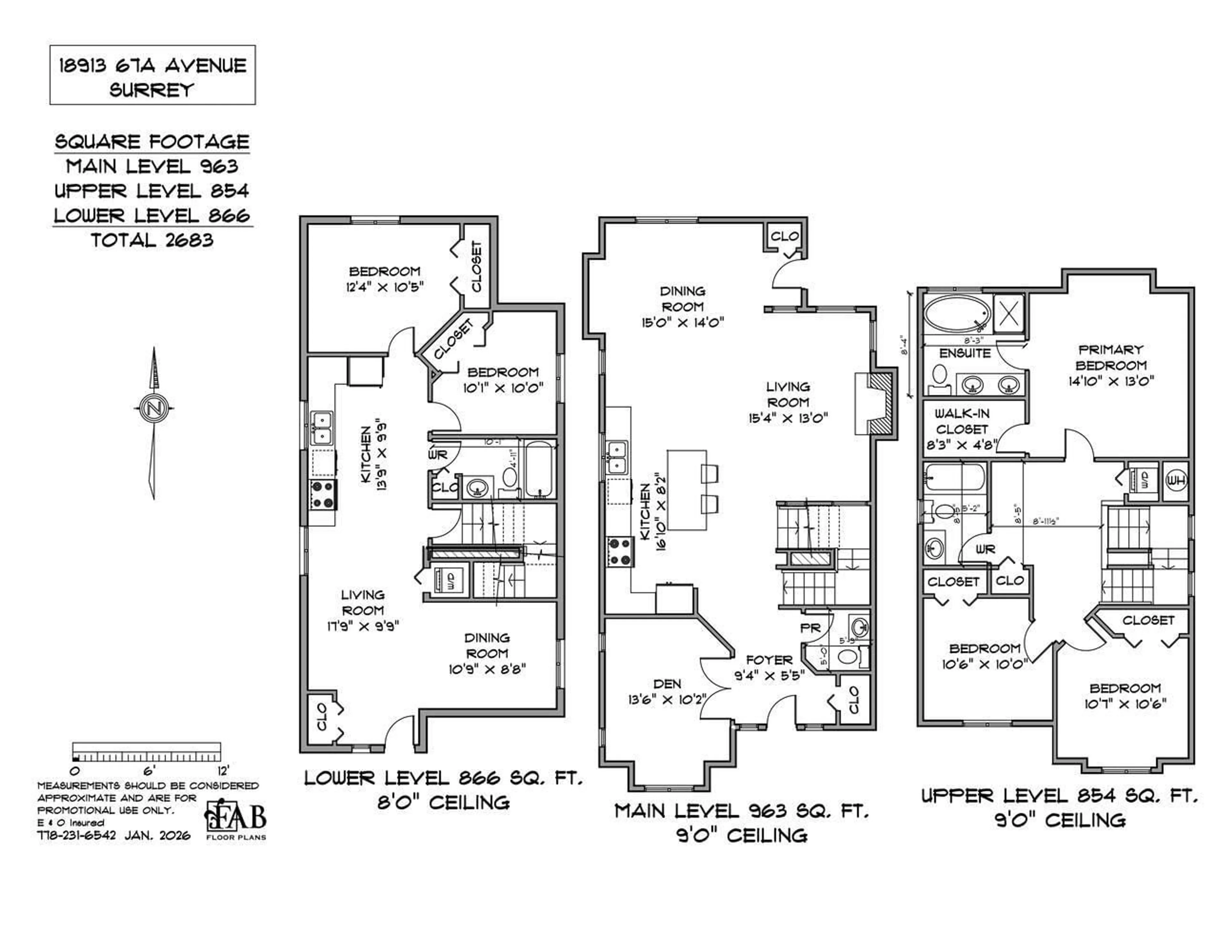 Floor plan for 18913 67A AVENUE, Surrey British Columbia V4N6A1