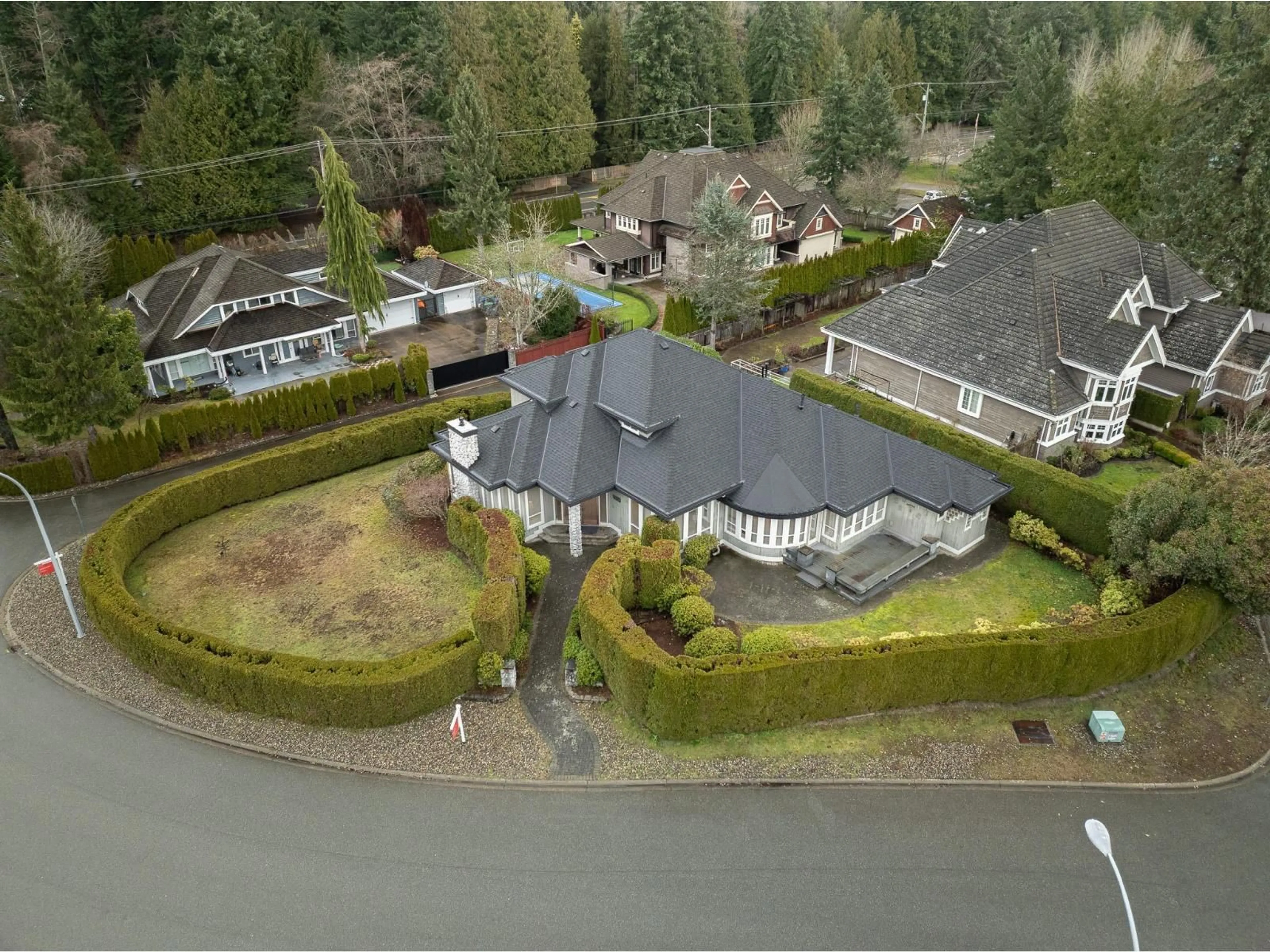 A pic from outside/outdoor area/front of a property/back of a property/a pic from drone, unknown for 2376 134 STREET, Surrey British Columbia V4A9T9