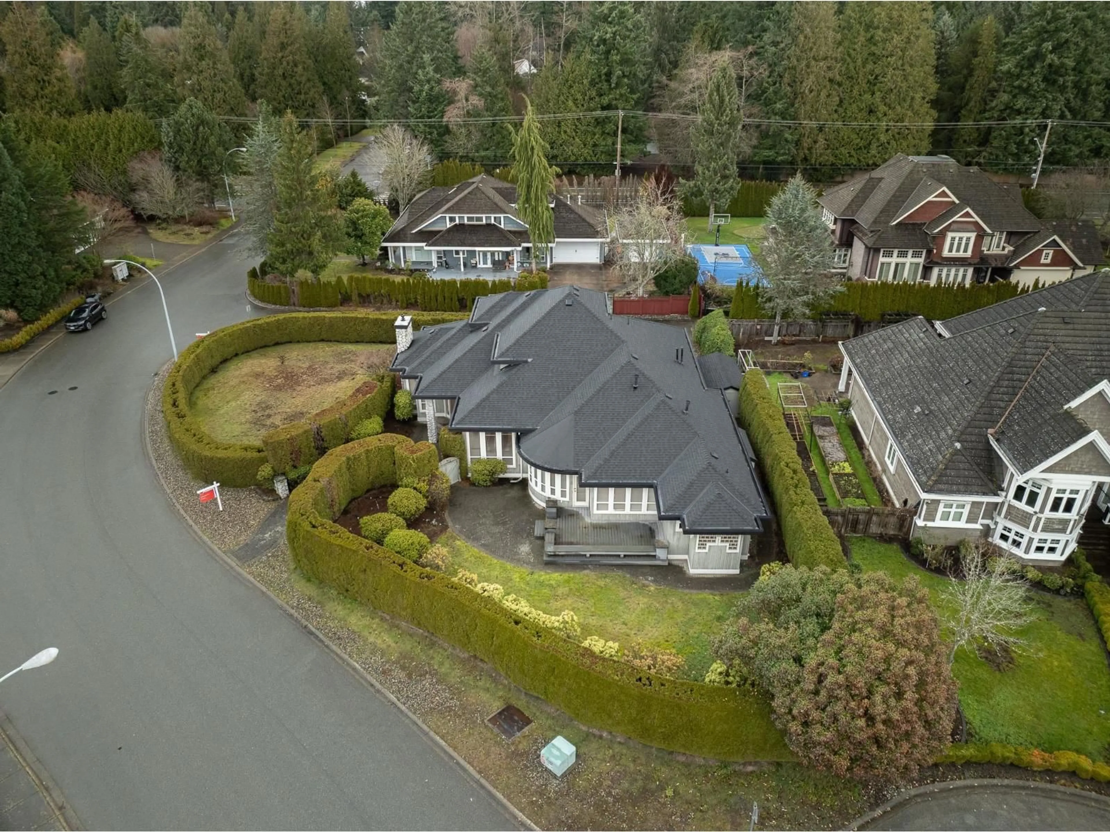 A pic from outside/outdoor area/front of a property/back of a property/a pic from drone, unknown for 2376 134 STREET, Surrey British Columbia V4A9T9