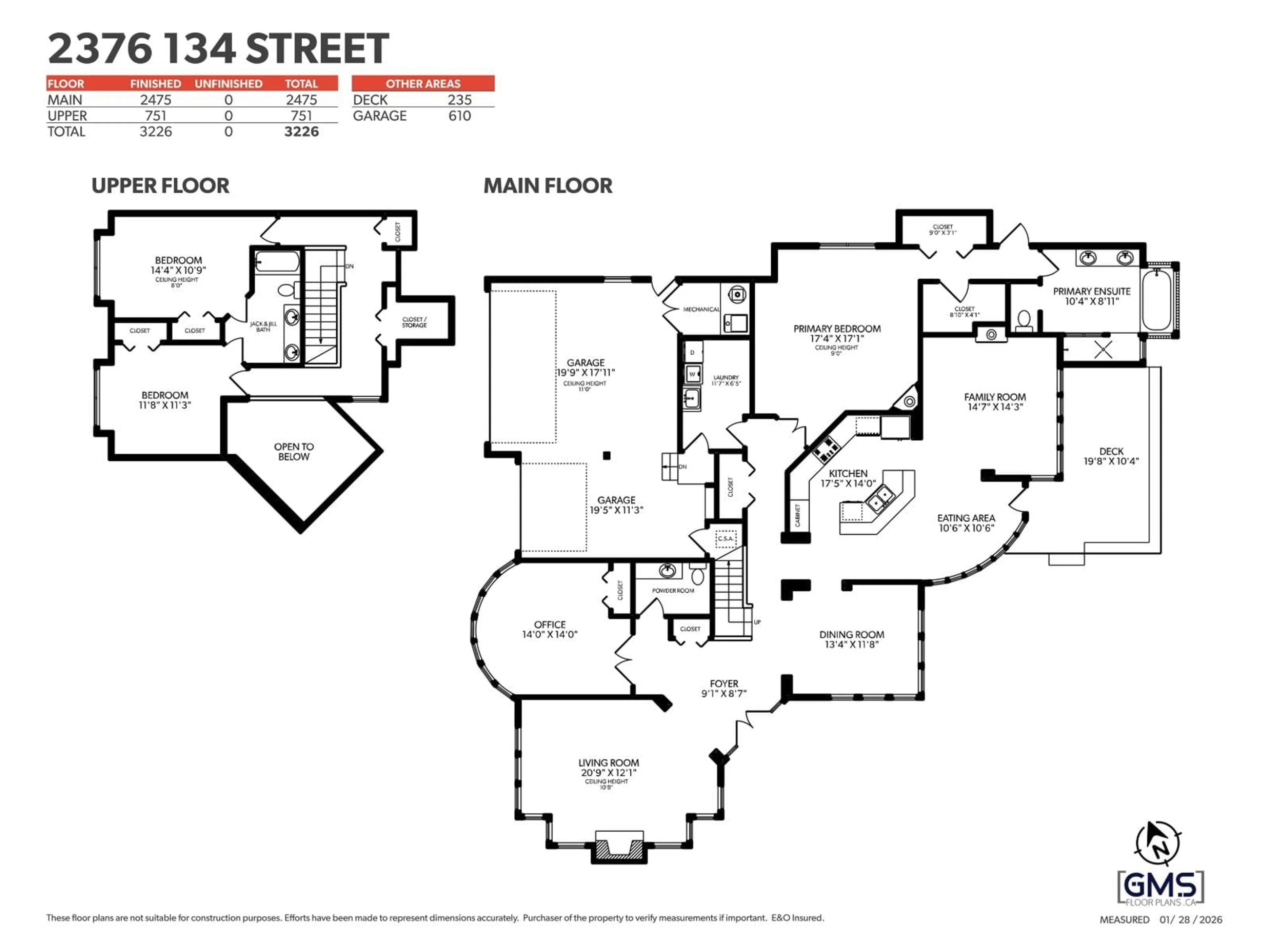 Floor plan for 2376 134 STREET, Surrey British Columbia V4A9T9