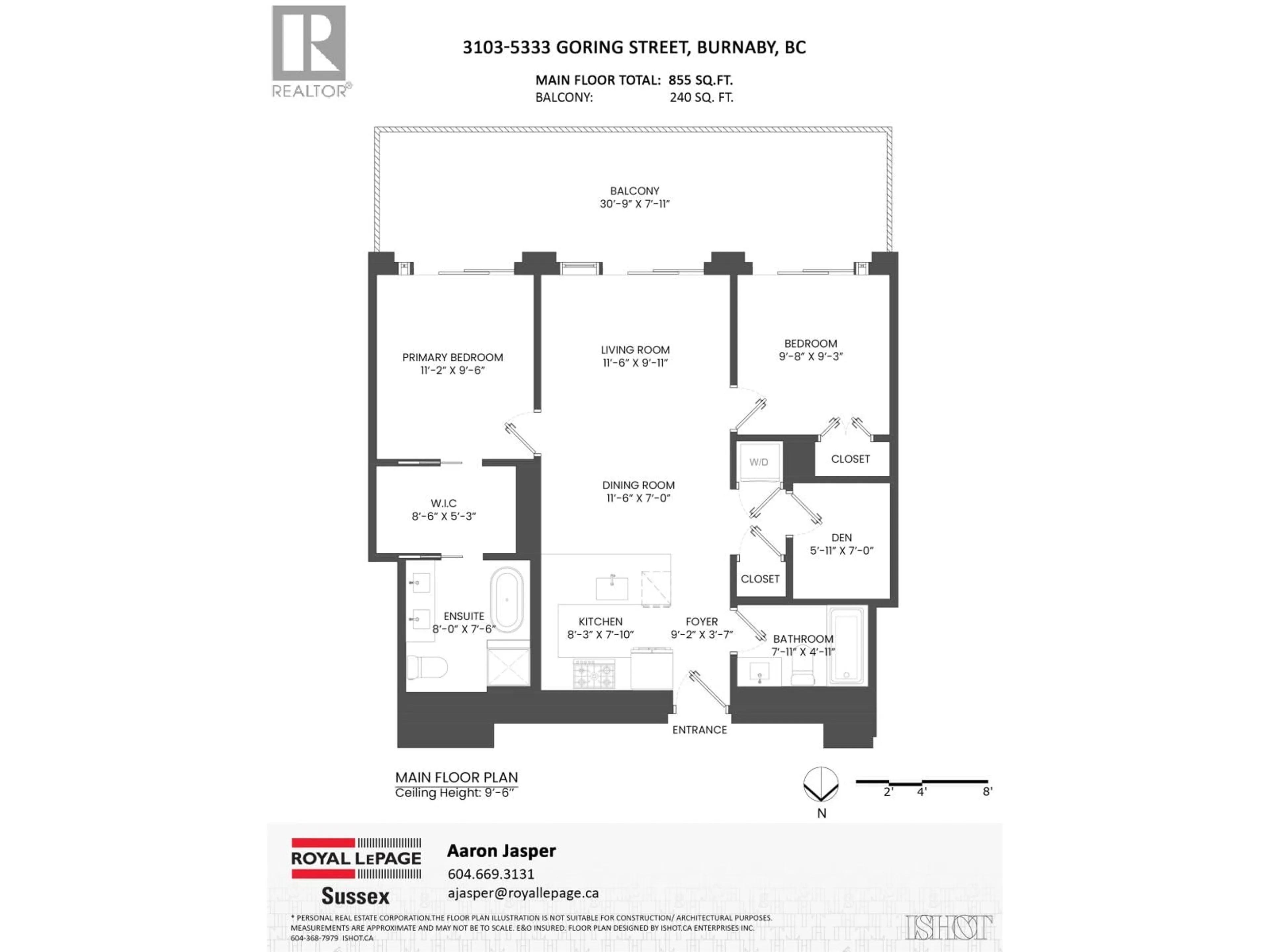 Floor plan for 3103 - 5333 GORING STREET, Burnaby British Columbia V5B0B6