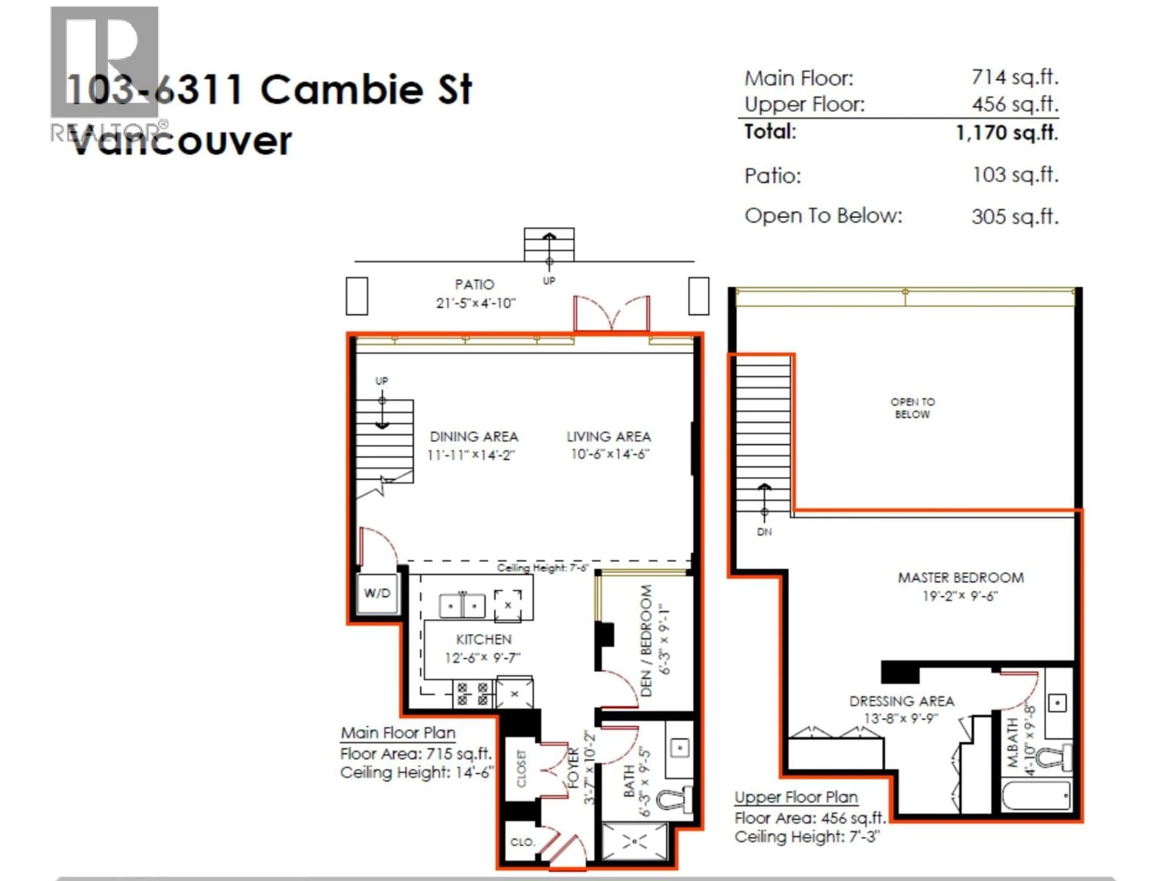 Floor plan for 103 - 6311 CAMBIE STREET, Vancouver British Columbia V5Z3B2