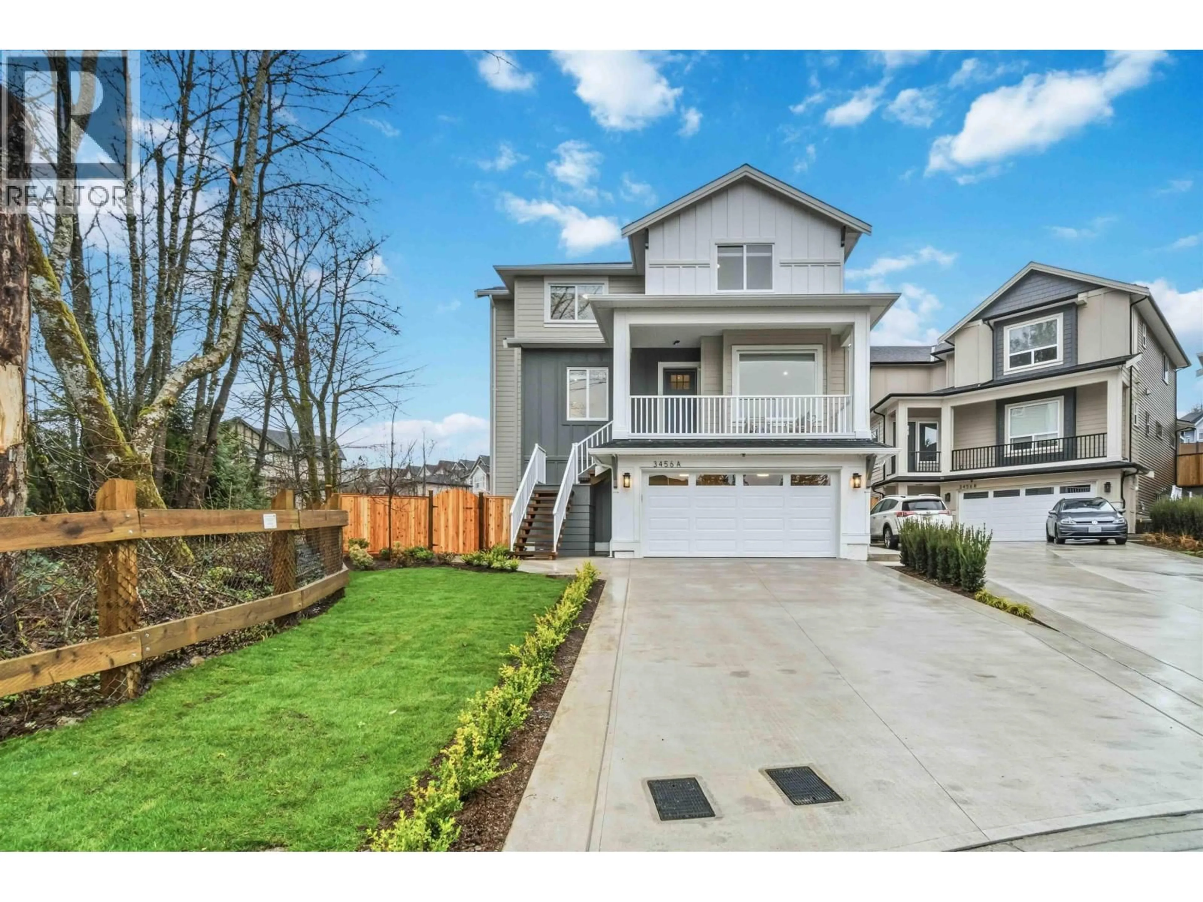 Home with vinyl exterior material, street for 3456A DARWIN AVENUE, Coquitlam British Columbia V3B0E5