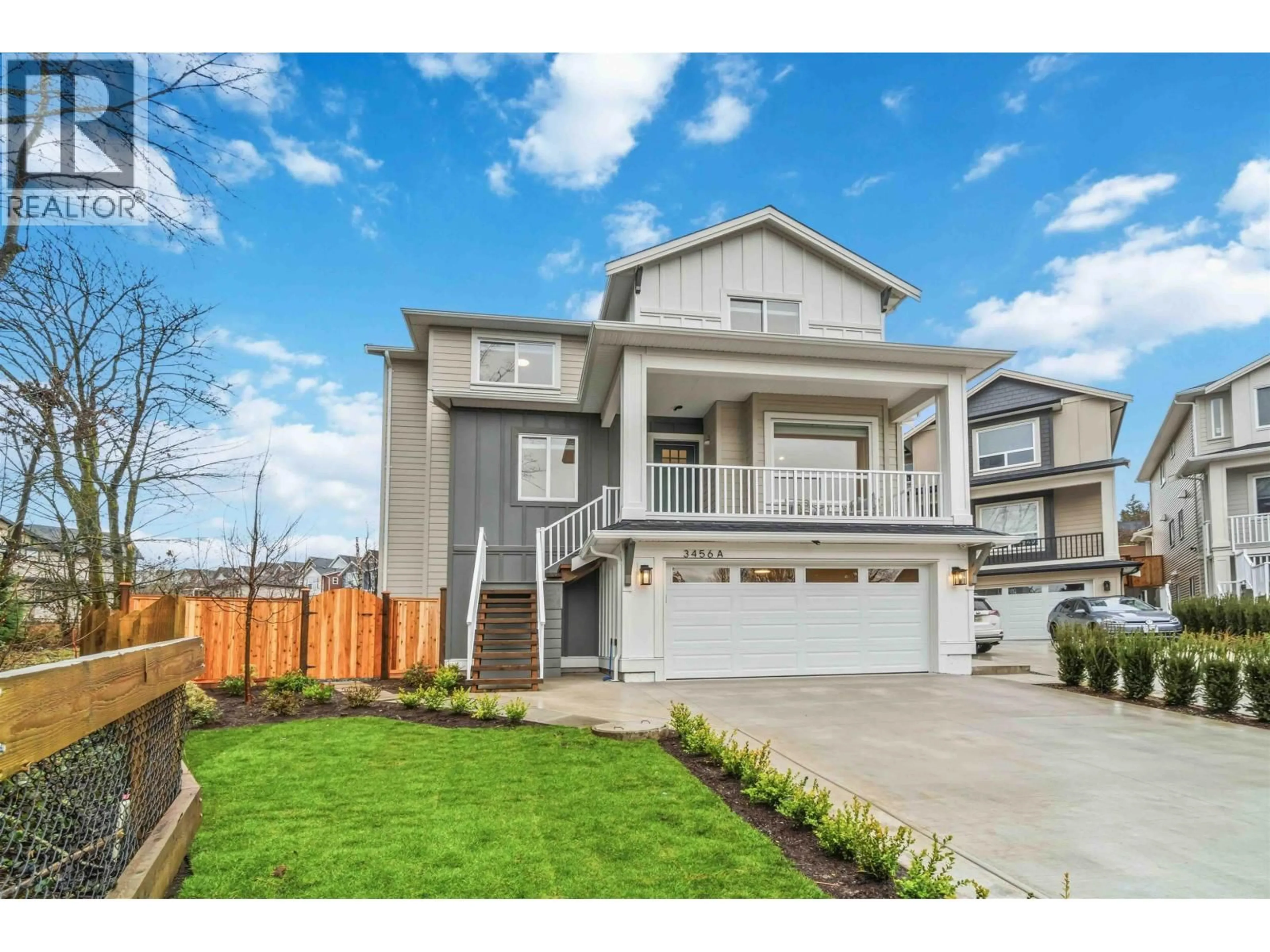 Home with vinyl exterior material, street for 3456A DARWIN AVENUE, Coquitlam British Columbia V3B0E5