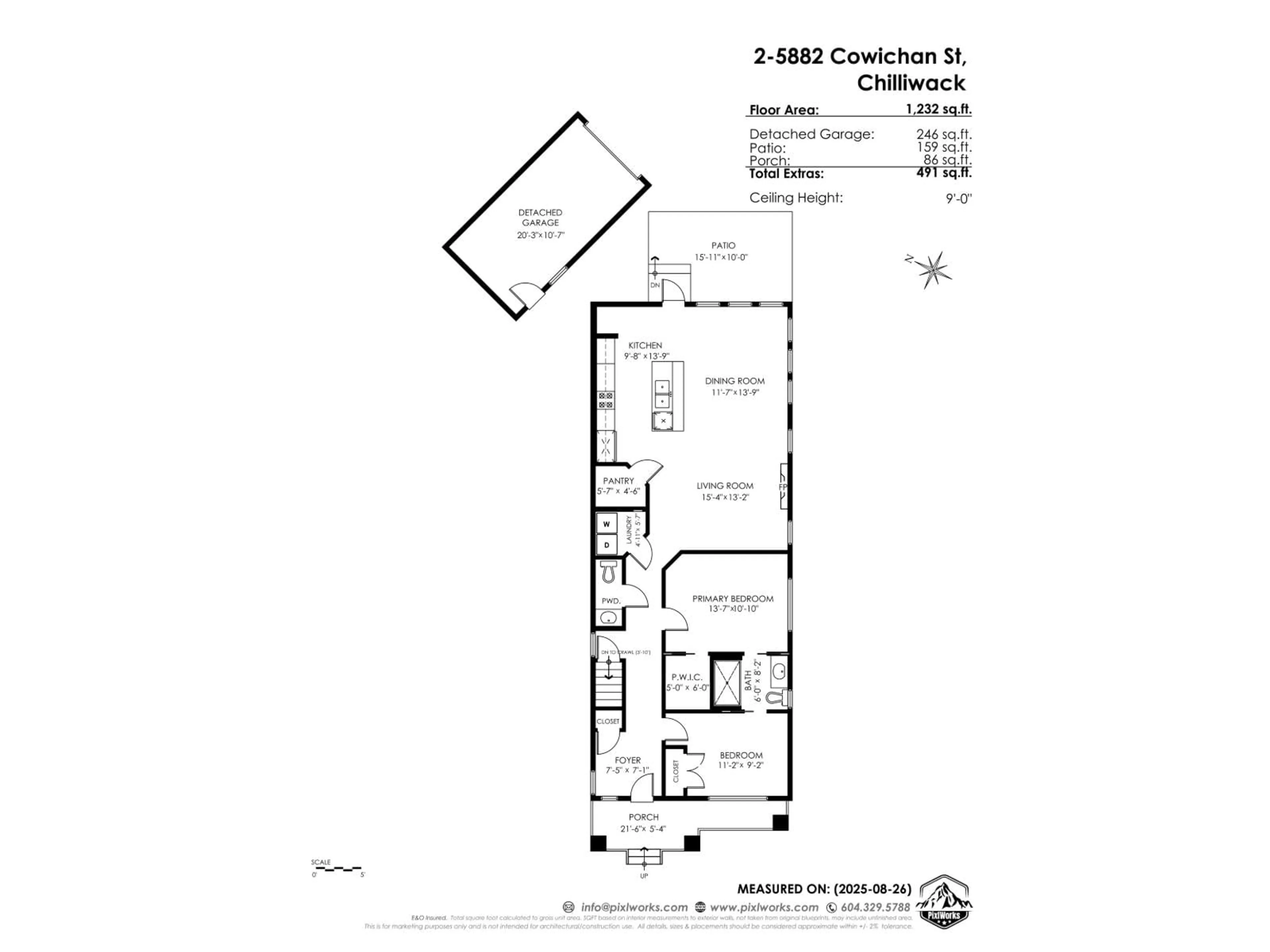 Floor plan for 2 - 5882 COWICHAN STREET, Chilliwack British Columbia V2R0G8