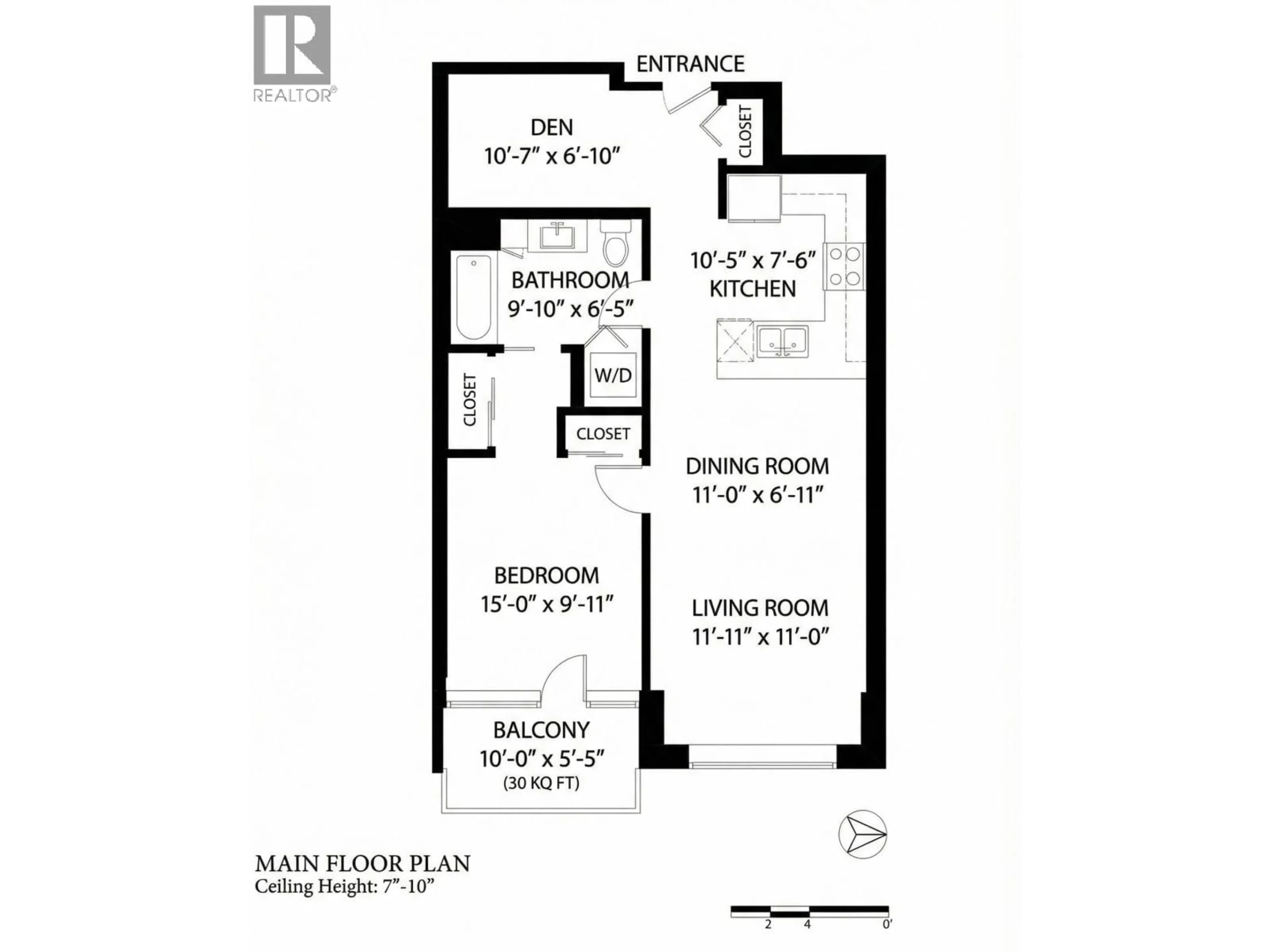 Floor plan for 2102 - 188 ESPLANADE STREET, North Vancouver British Columbia V7L4Y1