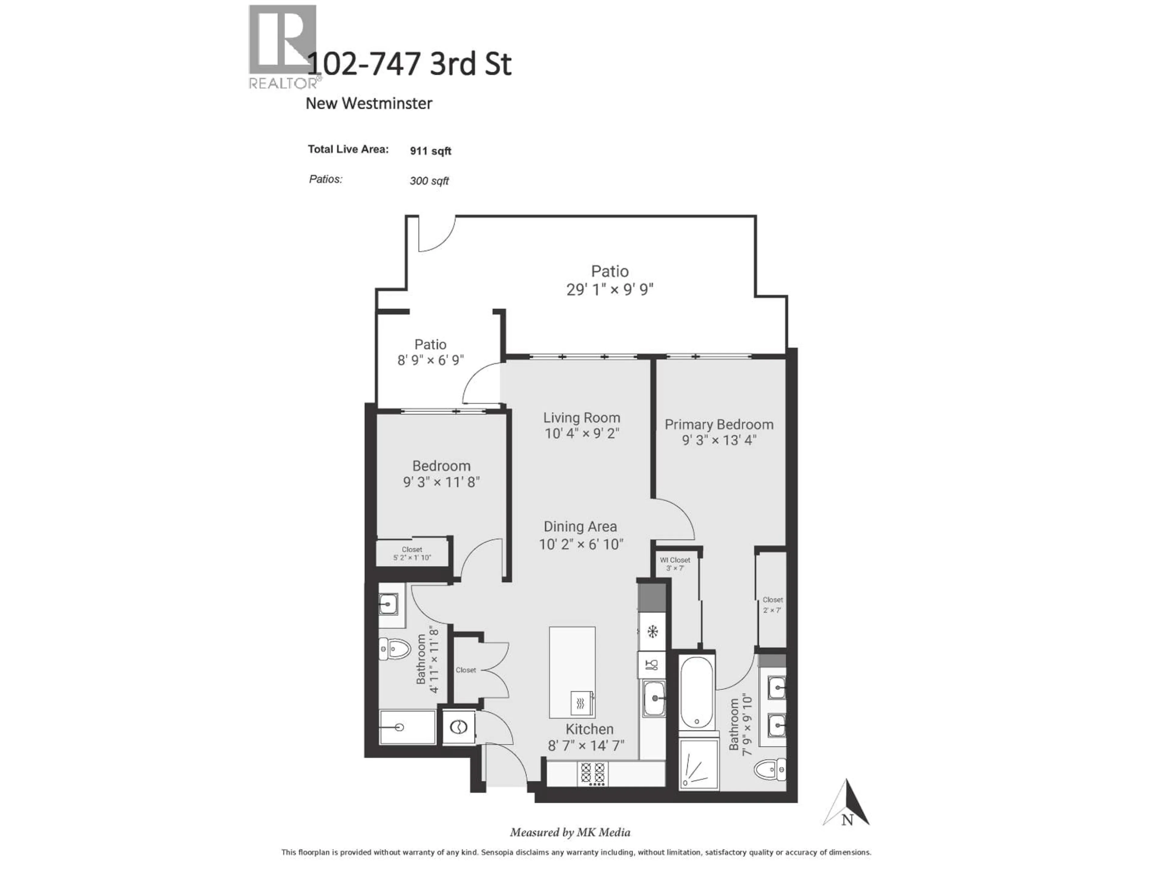 Floor plan for 102 - 747 3RD STREET, North Vancouver British Columbia V7L1G8