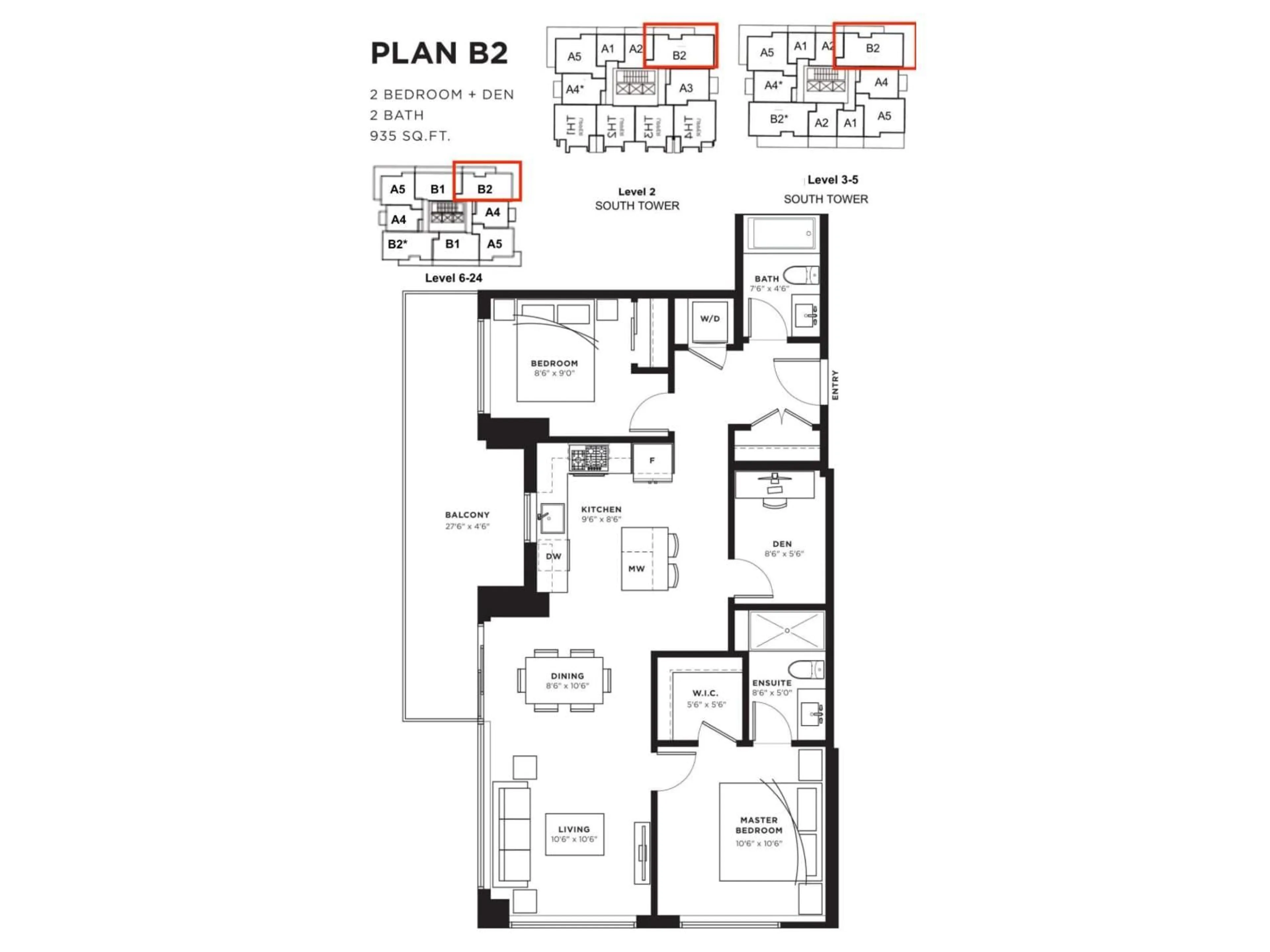 Floor plan for 3104 - 8551 201 STREET, Langley British Columbia V2Y3Y5