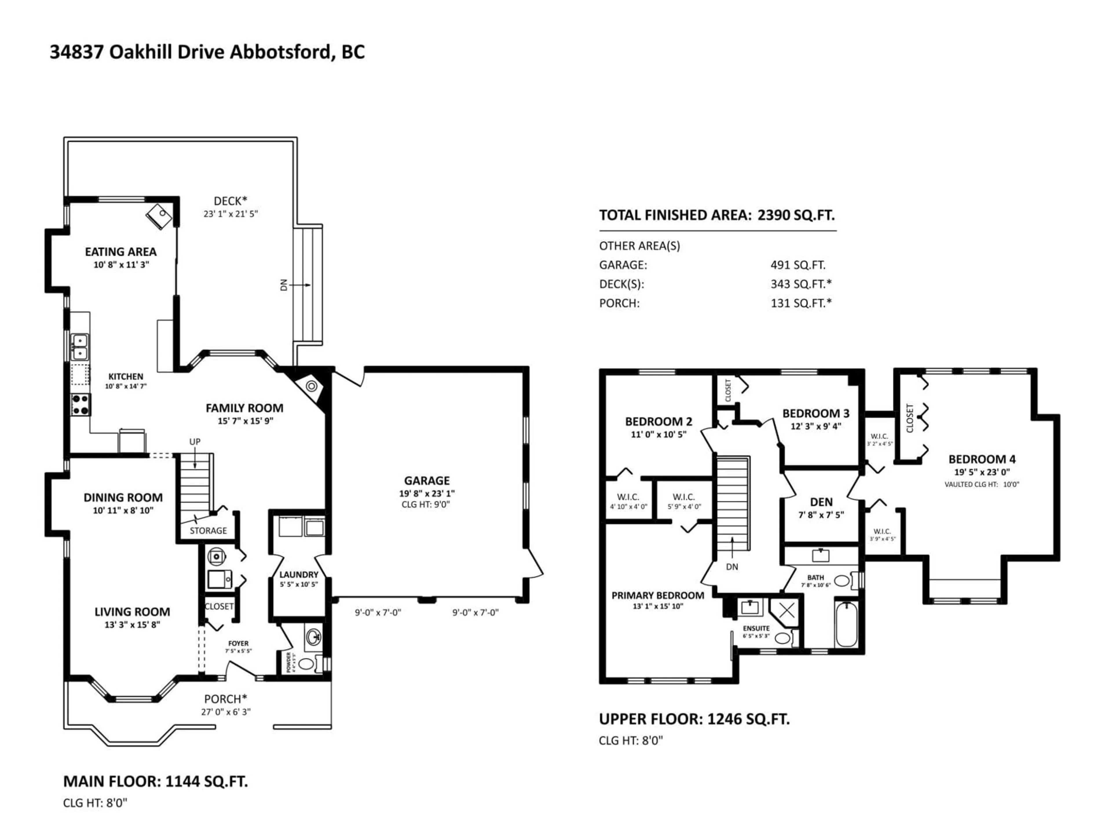 Floor plan for 34837 OAKHILL DRIVE, Abbotsford British Columbia V2S7R3