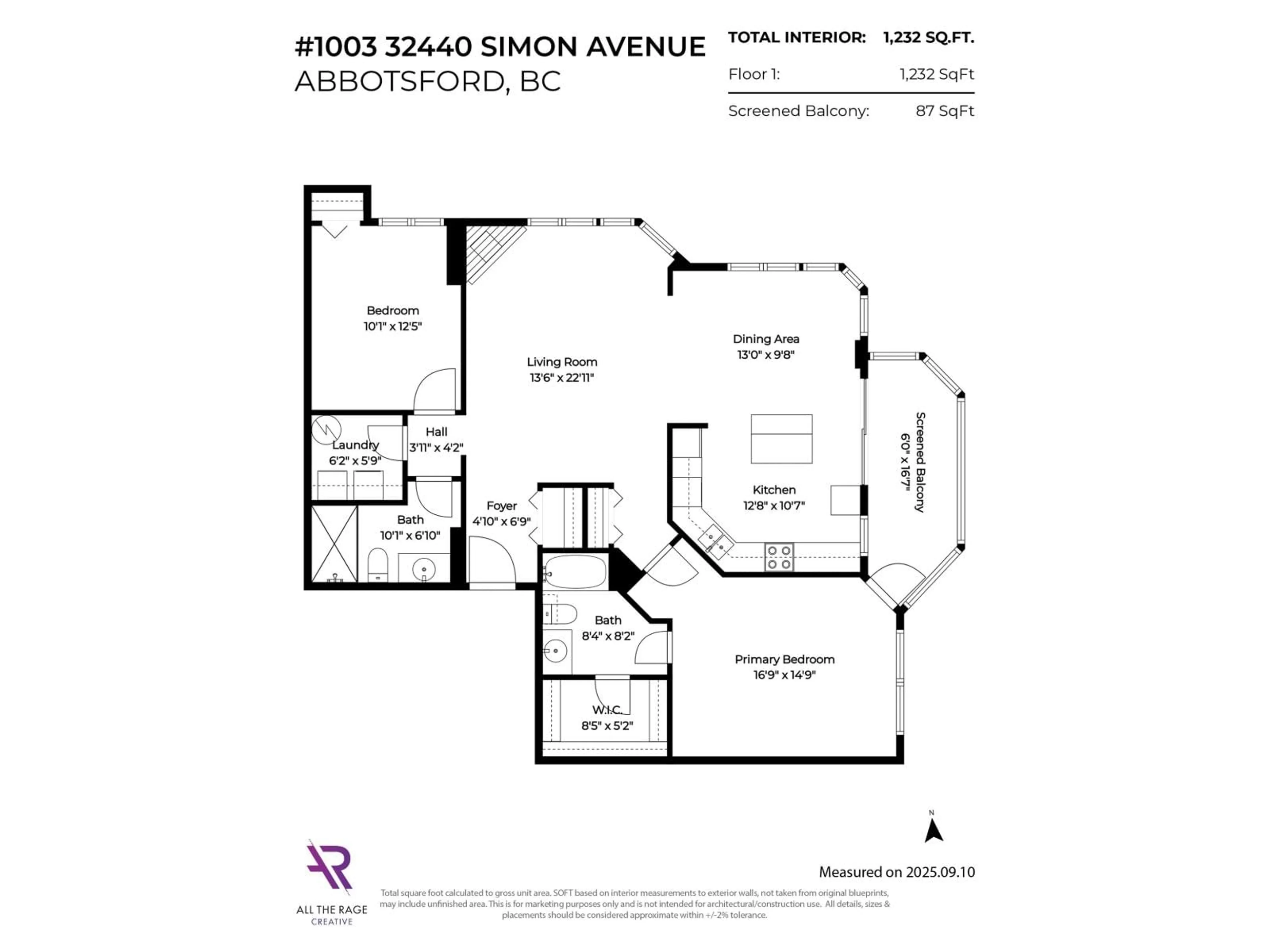 Floor plan for 1003 - 32440 SIMON AVENUE, Abbotsford British Columbia V4Z1J5