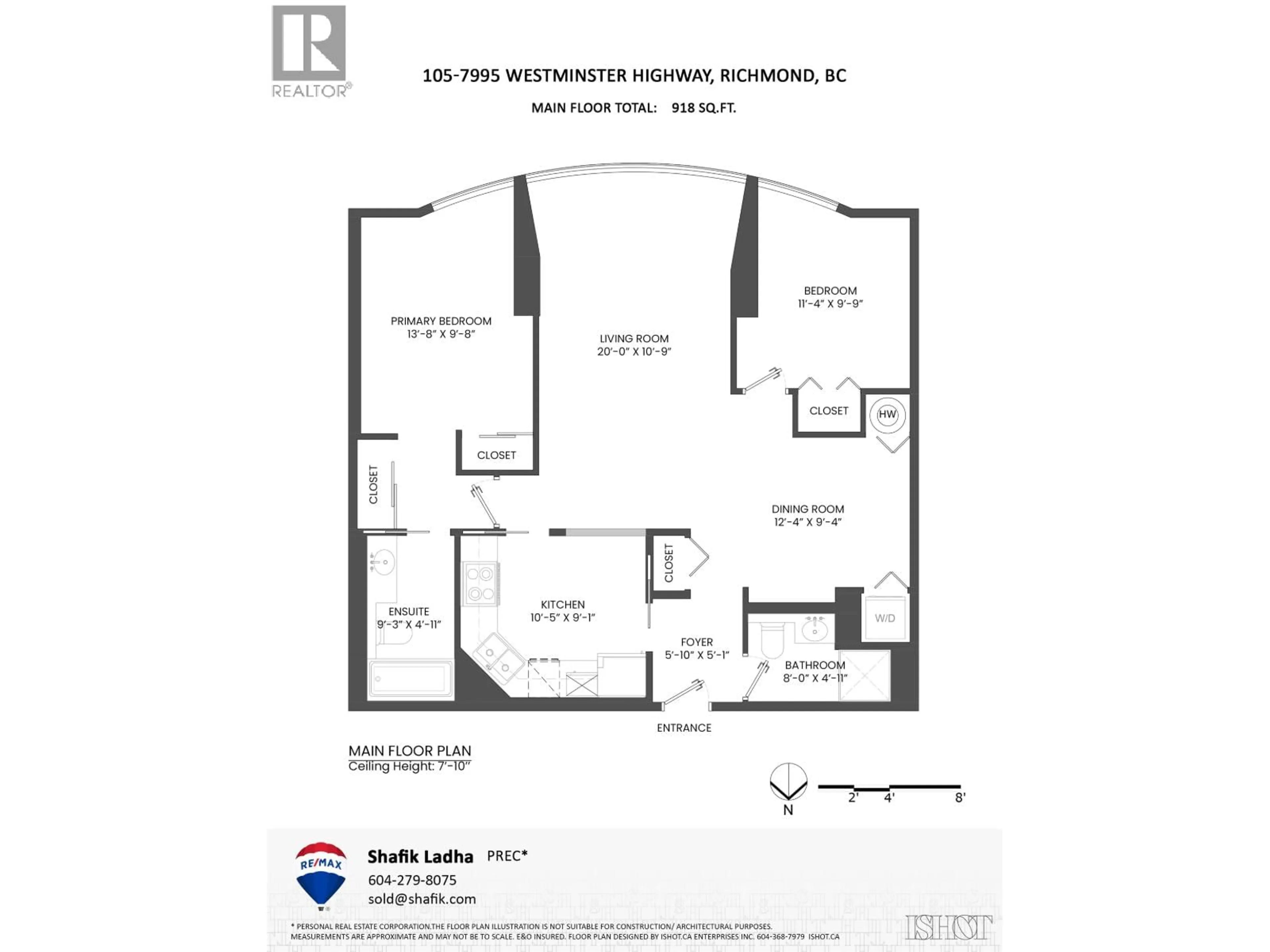 Floor plan for 105 - 7995 WESTMINSTER HIGHWAY, Richmond British Columbia V6X3Y5