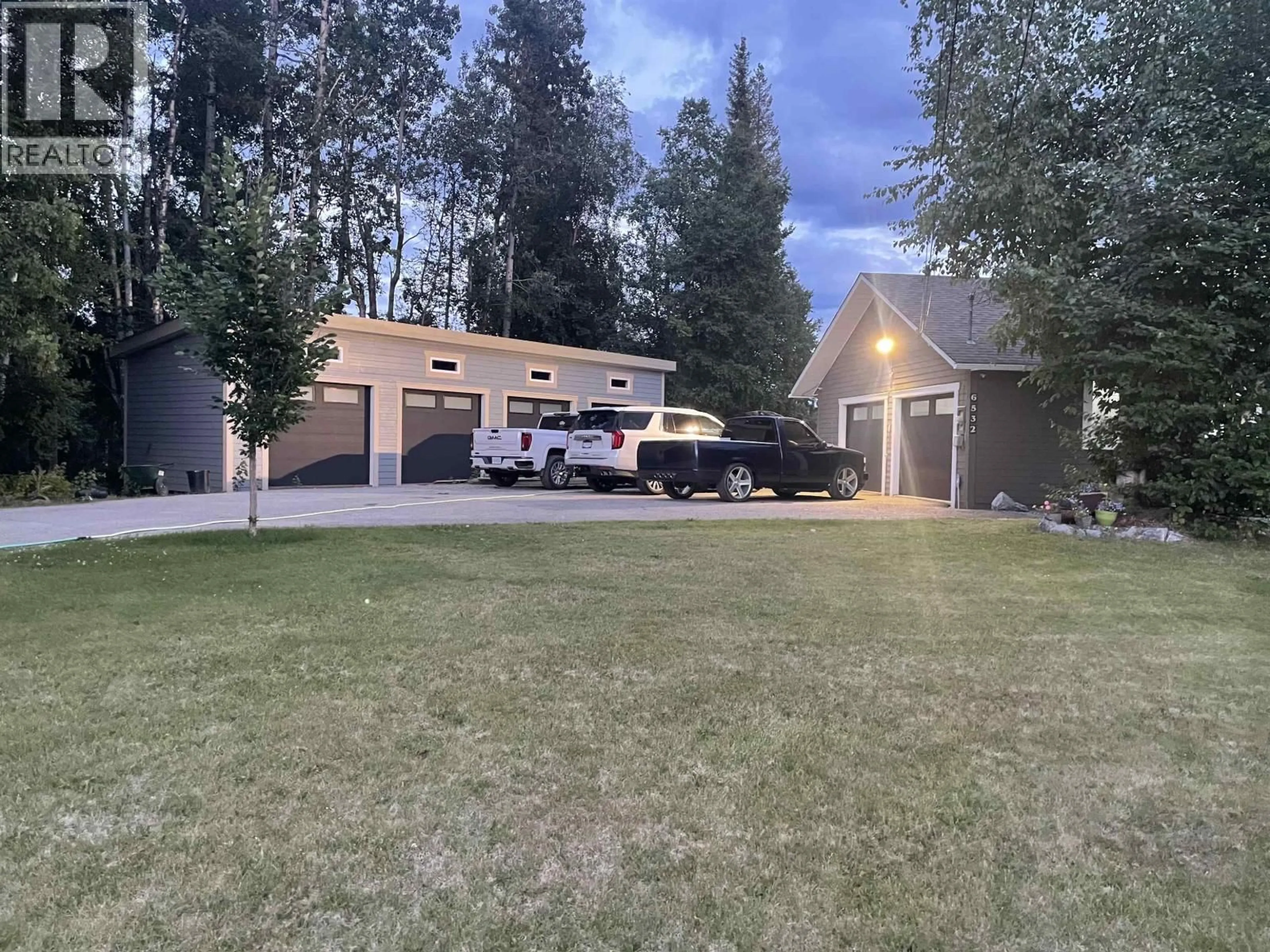 A pic from outside/outdoor area/front of a property/back of a property/a pic from drone, mountain view for 6532 RAMPART PLACE, Prince George British Columbia V2K4H4
